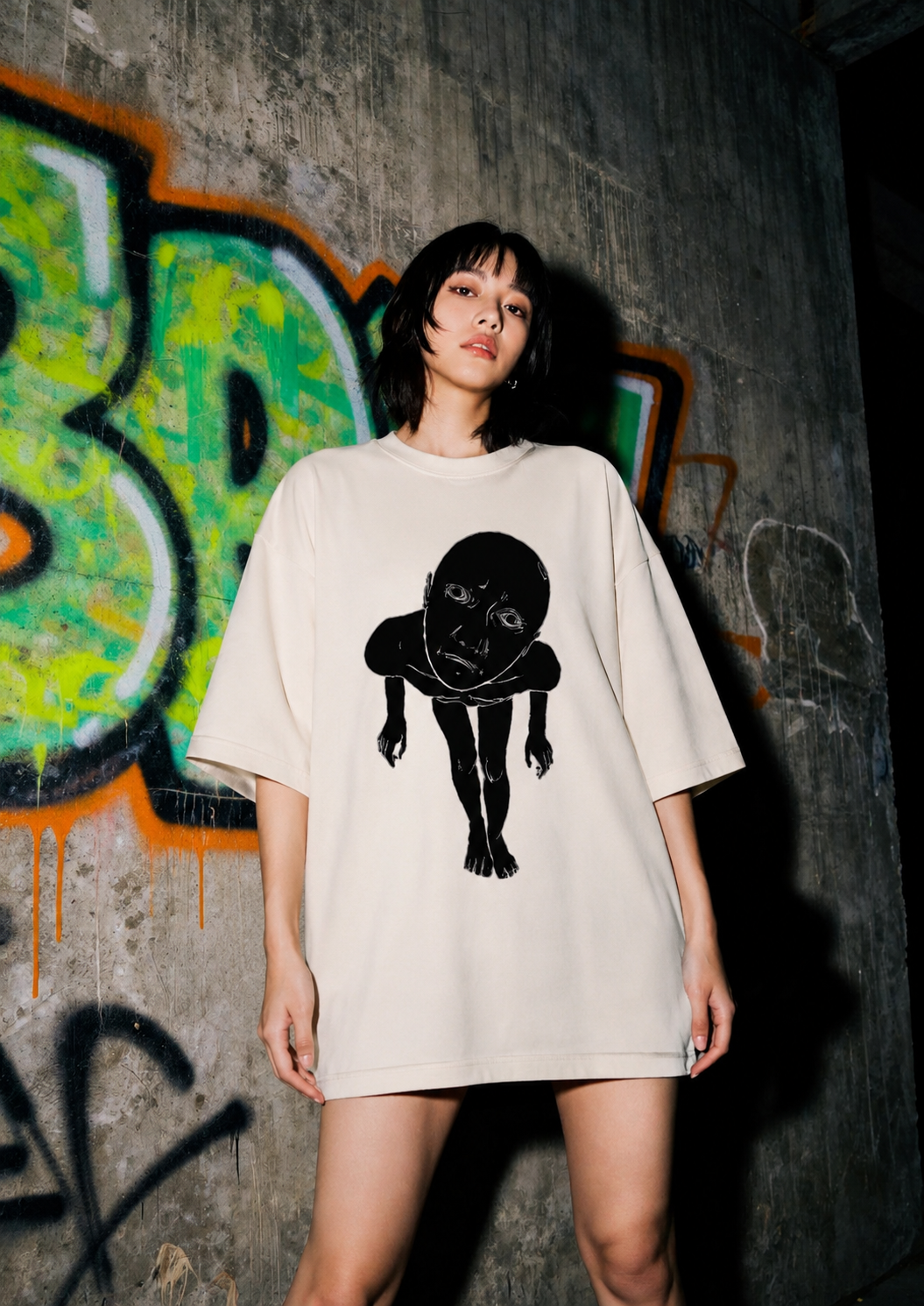 Gothic Graphic Oversized T-Shirt