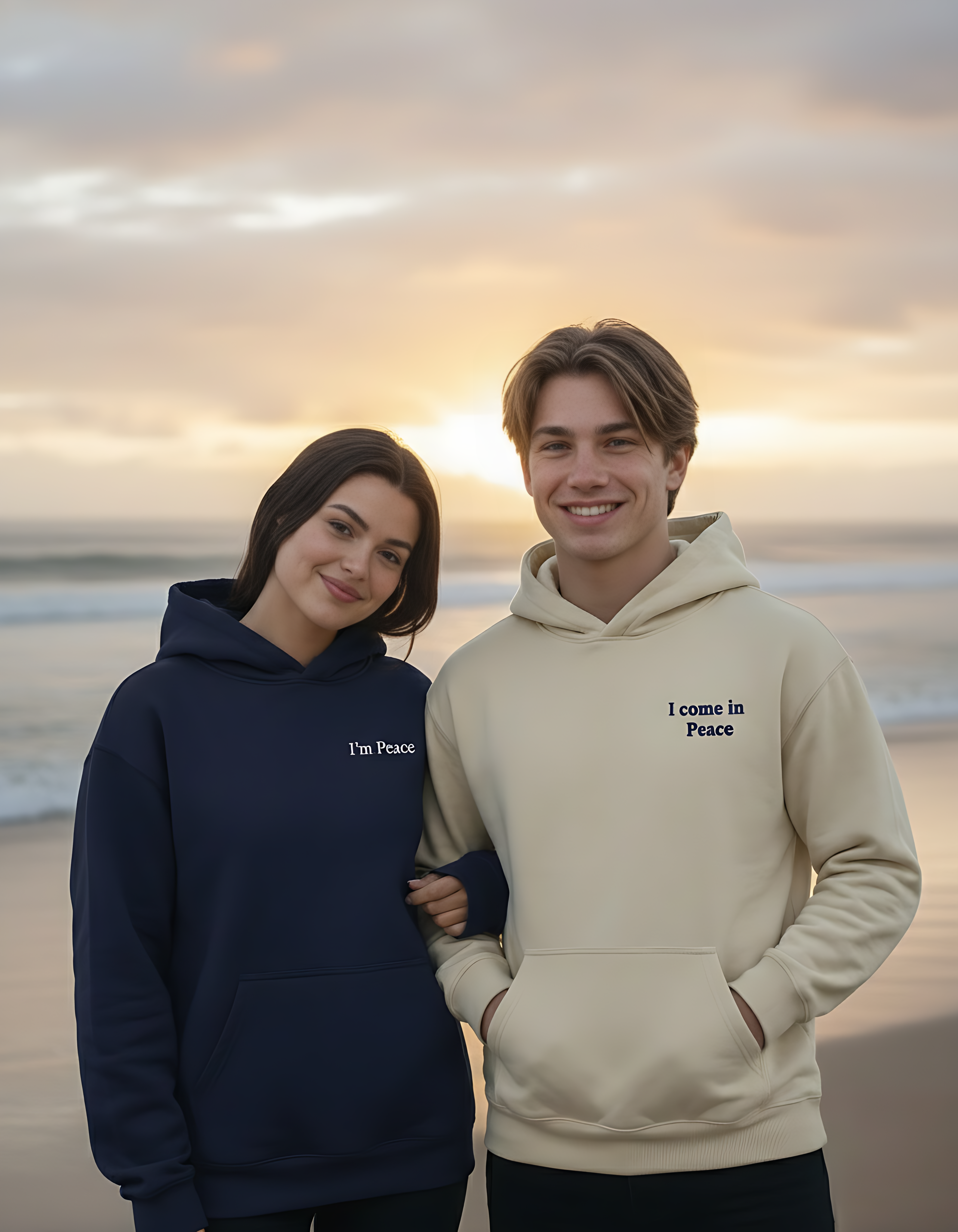 I'm Peace- Pair Pullover for “I come in peace” Couple Set
