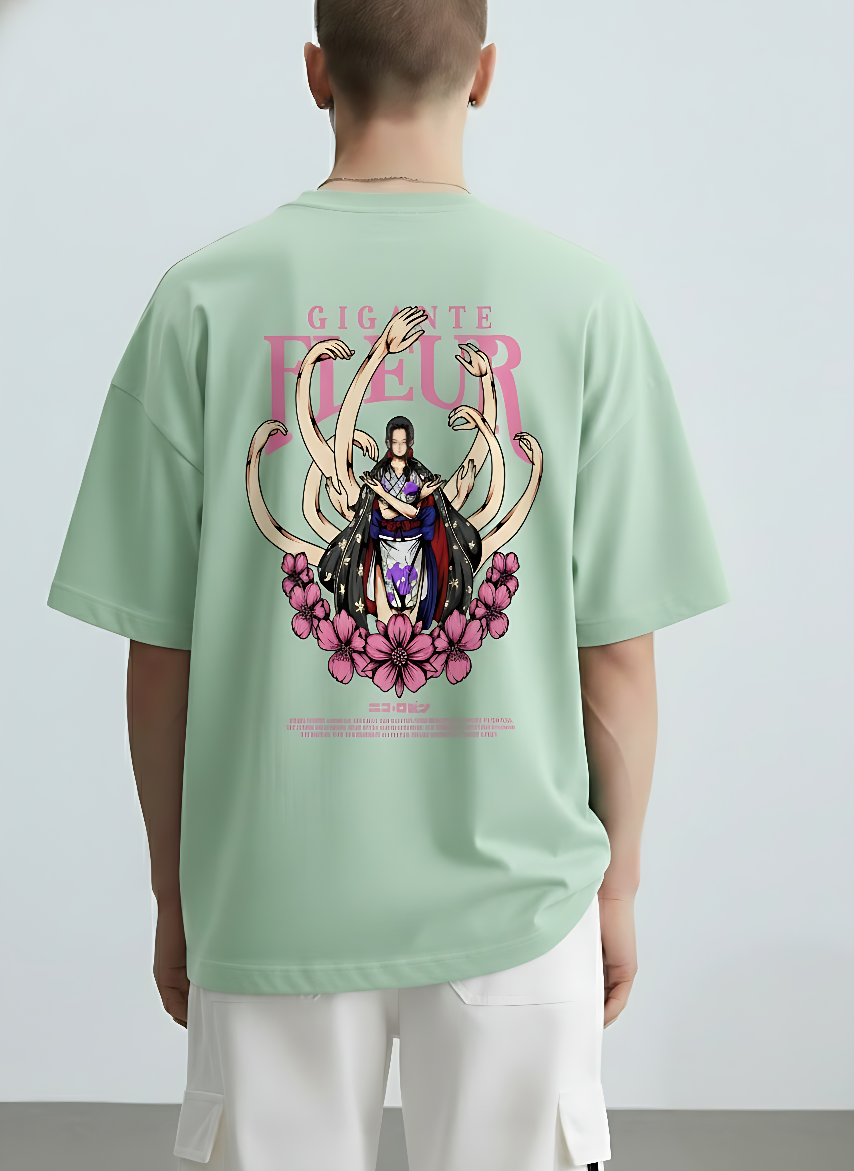Gigante Fleur Anime Power Oversized Tee