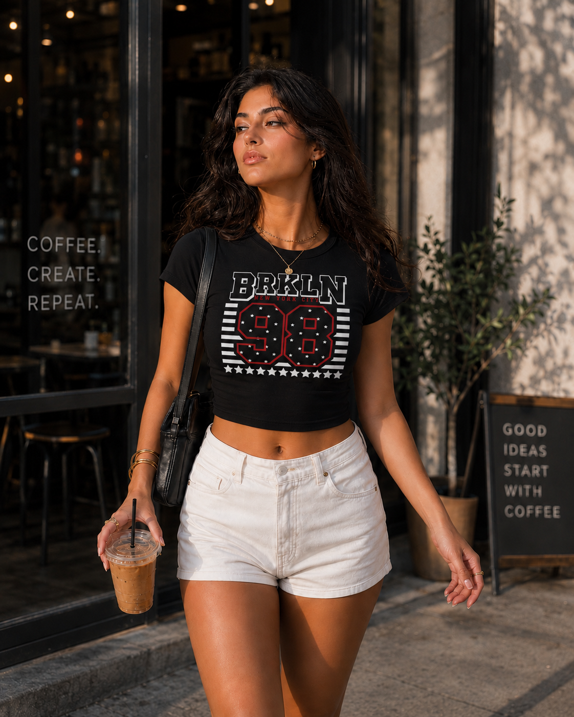 Brooklyn 98 Graphic Crop Top