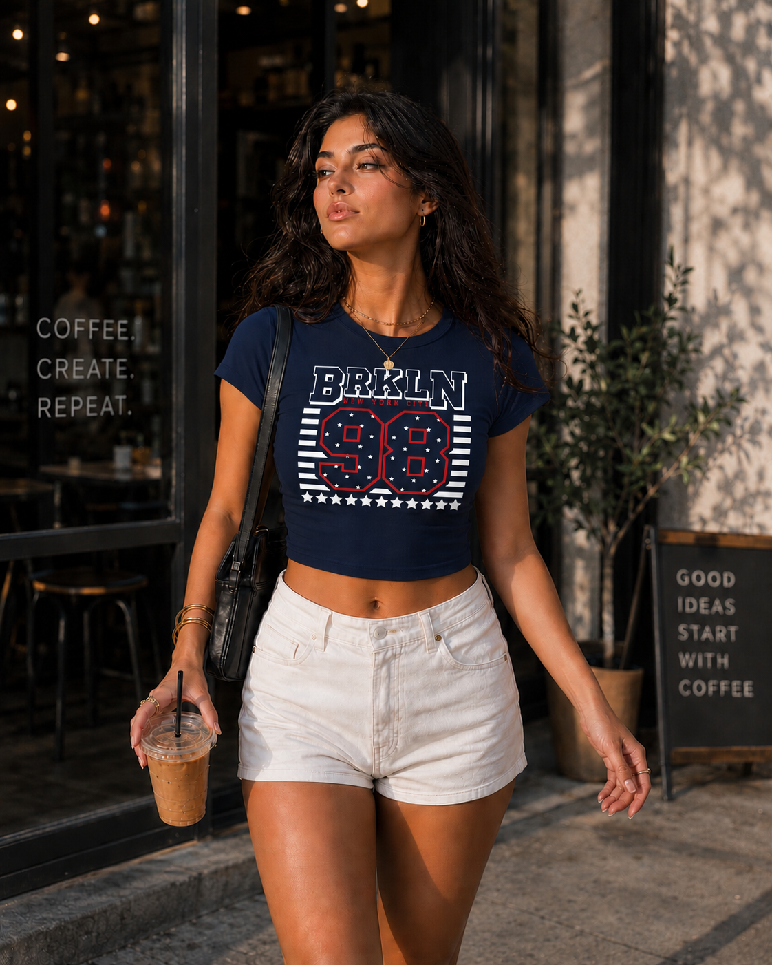 Brooklyn 98 Graphic Crop Top