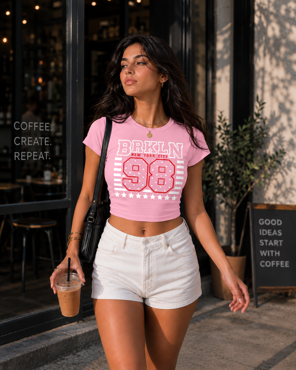 Brooklyn 98 Graphic Crop Top
