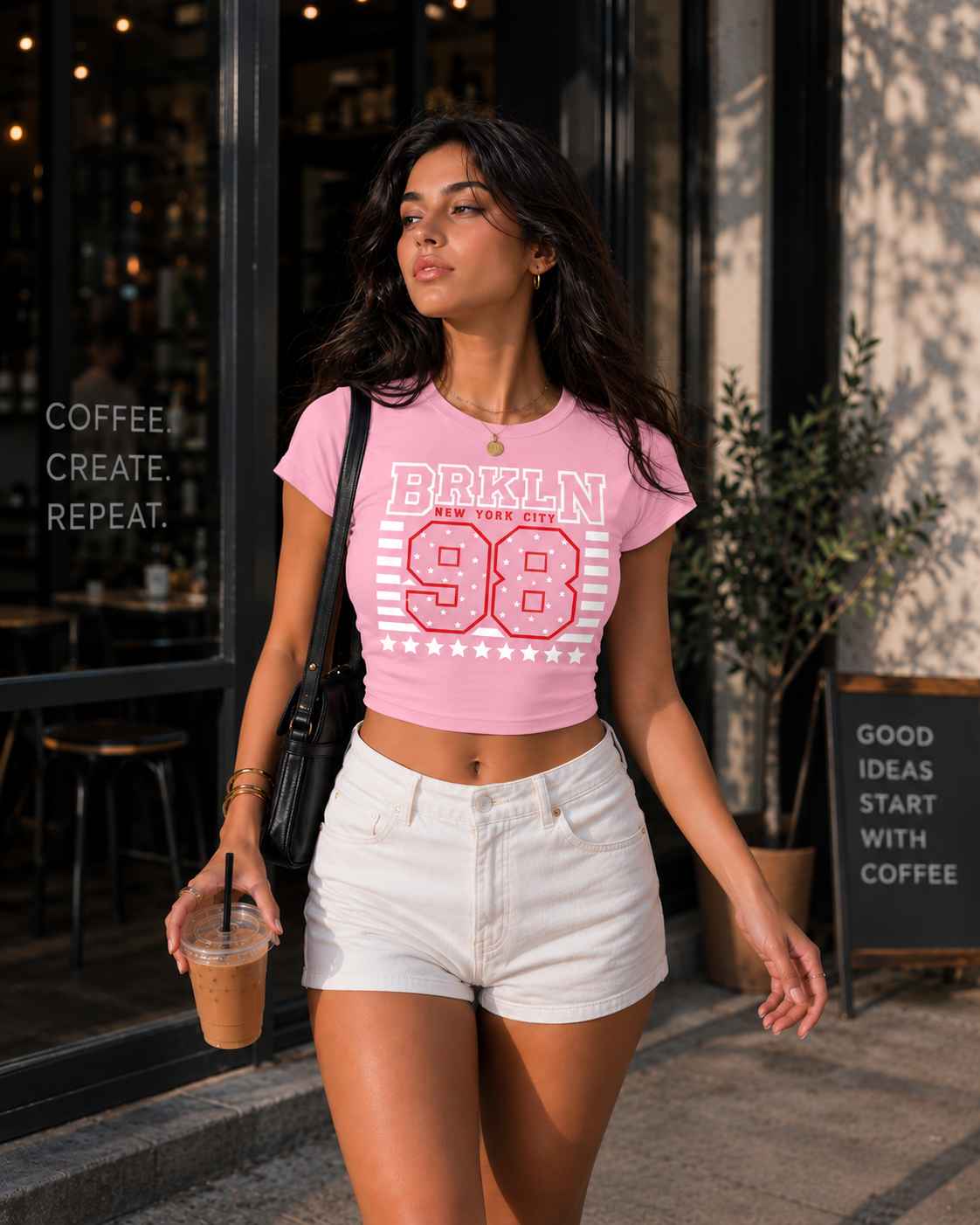 Brooklyn 98 Graphic Crop Top
