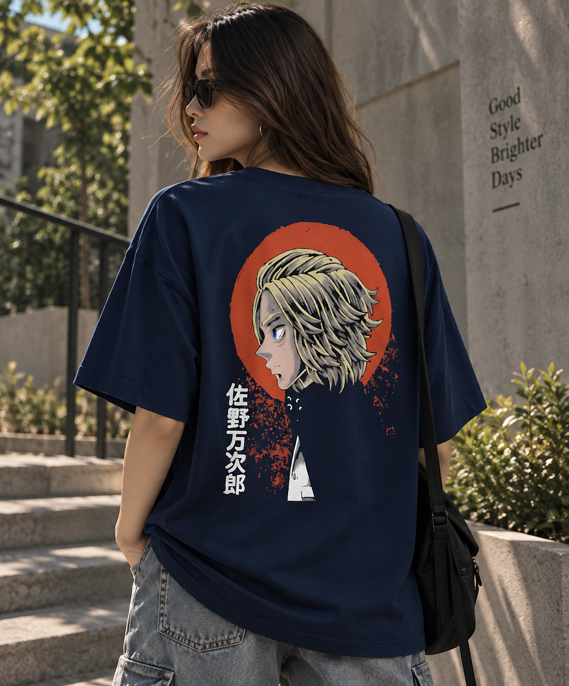 Crimson Aura Street Oversized Tee