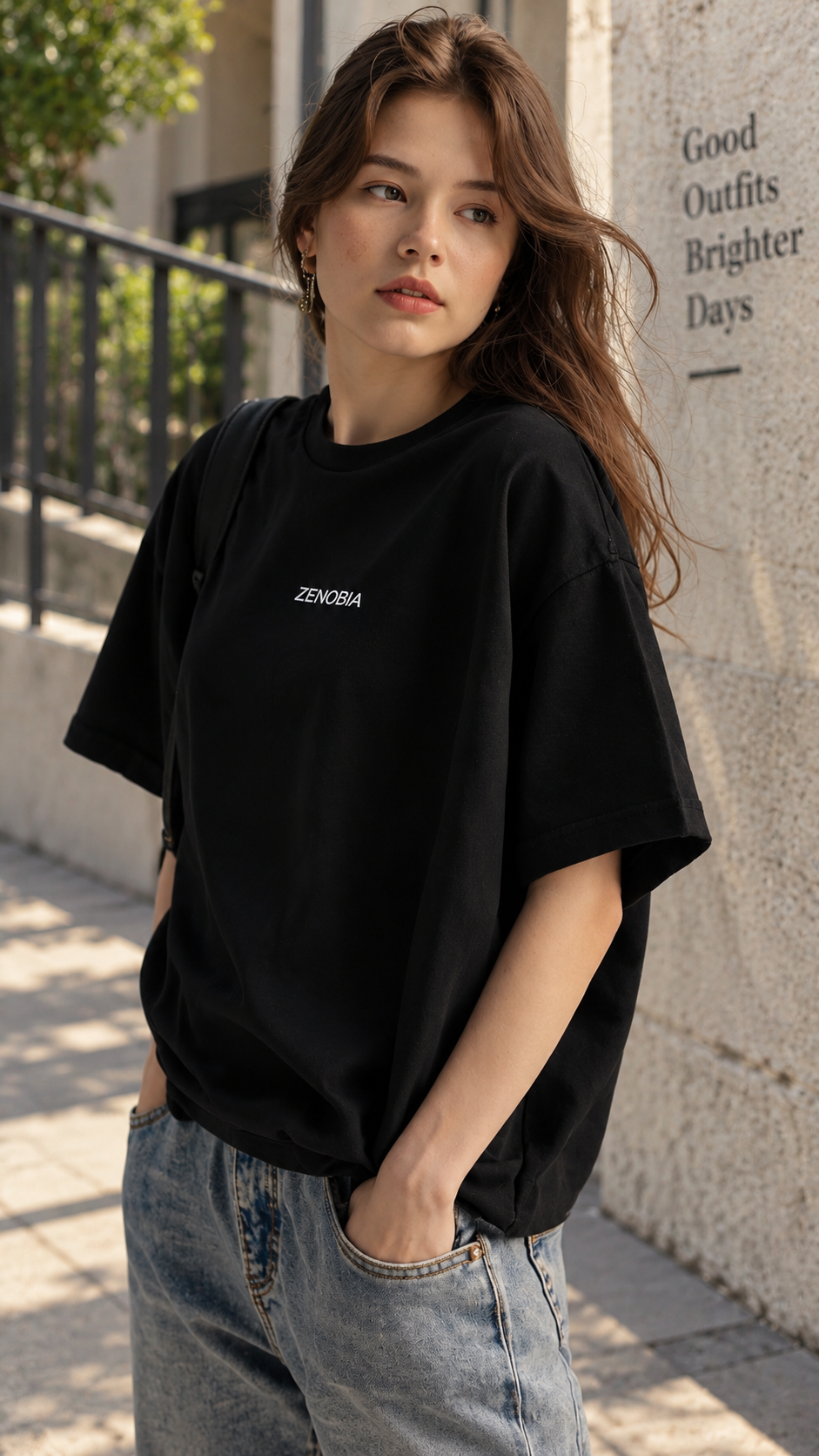 Crimson Aura Street Oversized Tee