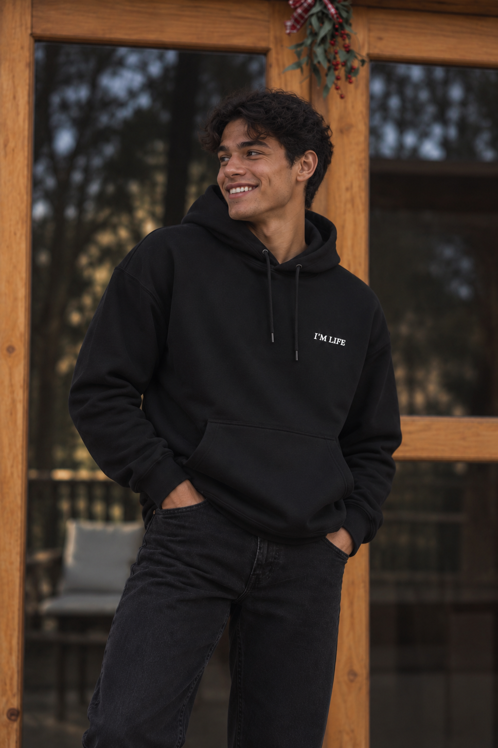 I’M LIFE – The Main-Character Energy Hoodie (White Embroidery)