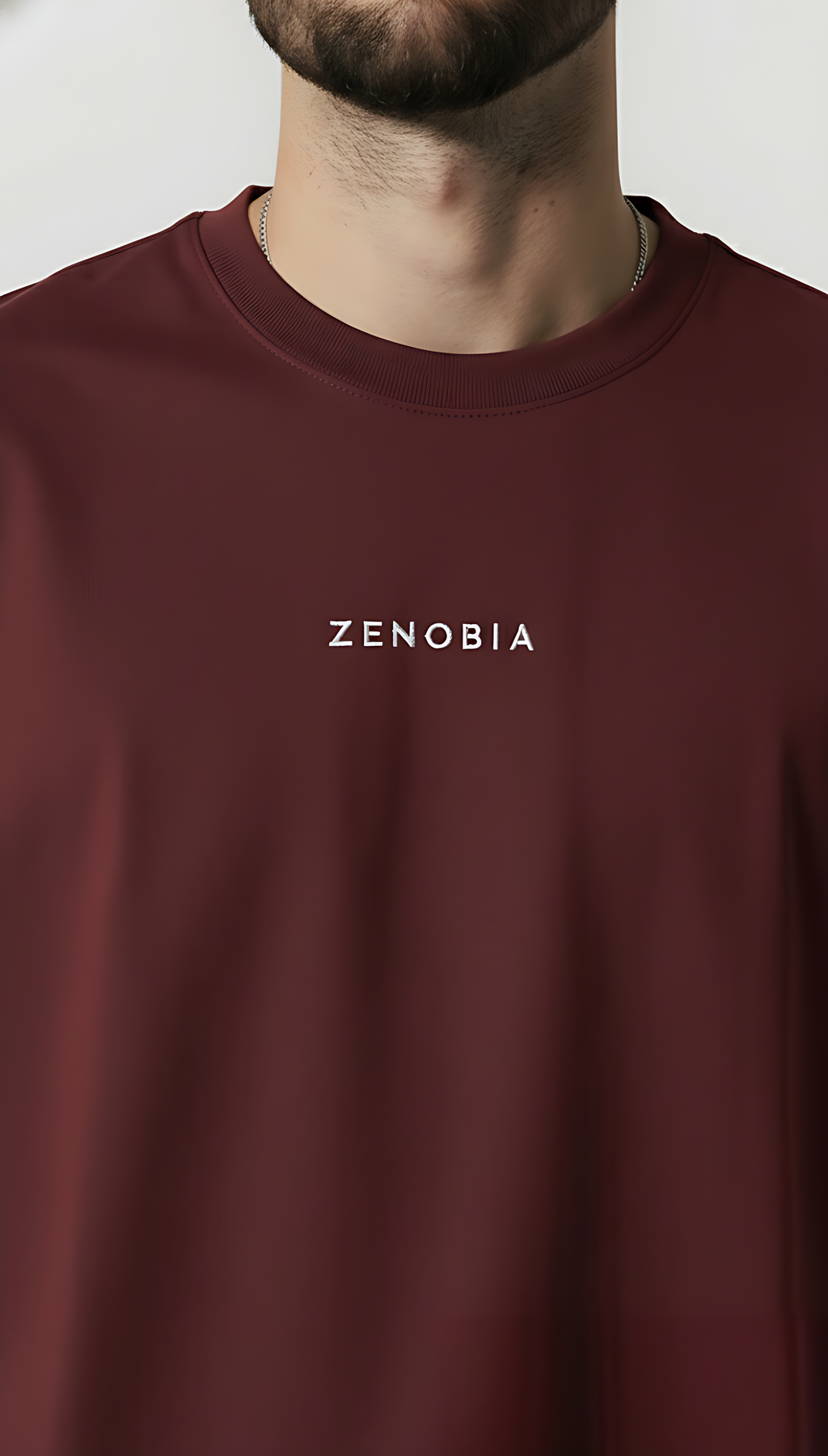 Oversized French Terry T-Shirt — White Embroidery Edition