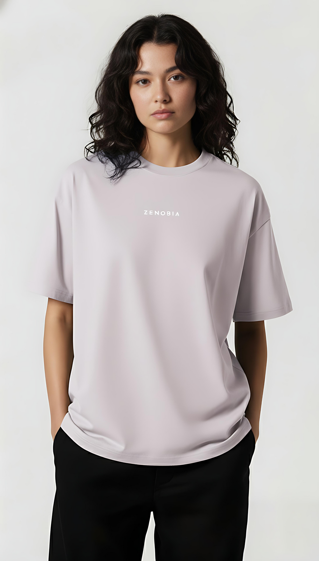 Unisex Oversized French Terry T-Shirt — Pastel Embroidery Edition