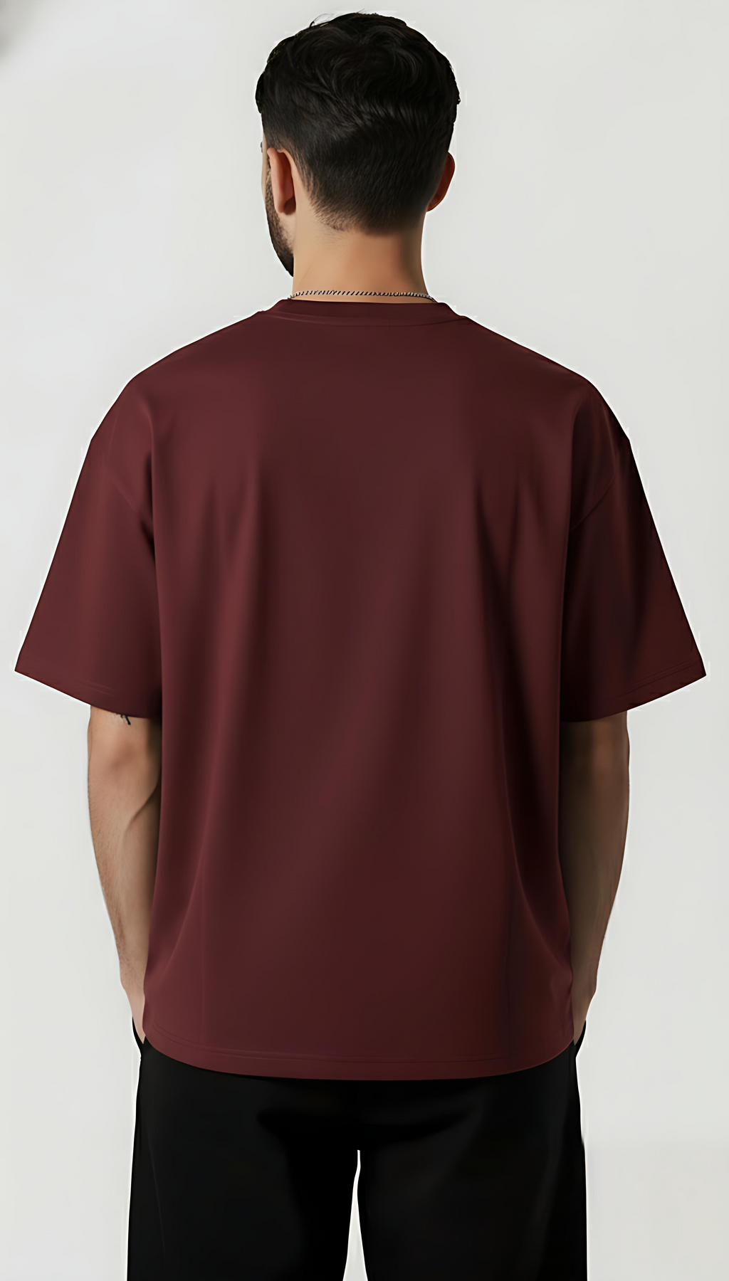 Oversized French Terry T-Shirt — White Embroidery Edition