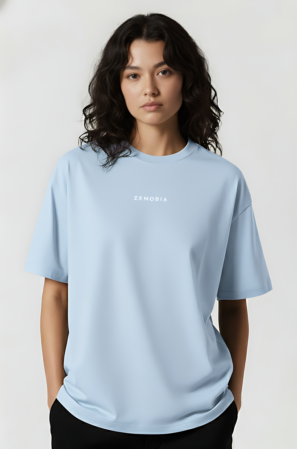 Unisex Oversized French Terry T-Shirt — Pastel Embroidery Edition