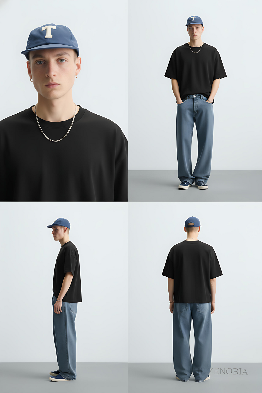 "Premium Essential" Unisex Oversized French Terry Plain T-Shirt