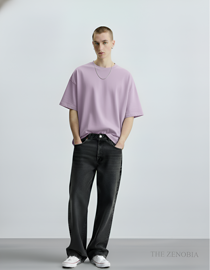 "Premium Essential" Unisex Oversized French Terry Plain T-Shirt