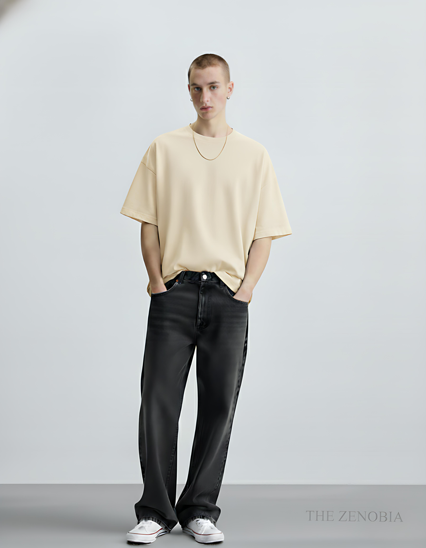 "Premium Essential" Unisex Oversized French Terry Plain T-Shirt