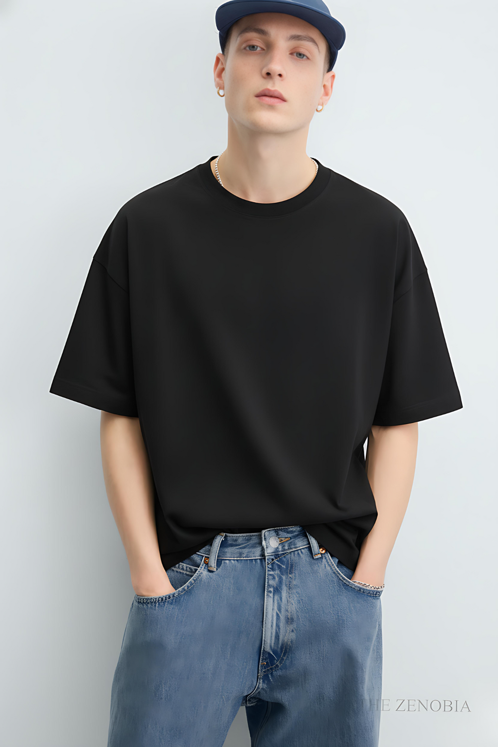 "Premium Essential" Unisex Oversized French Terry Plain T-Shirt