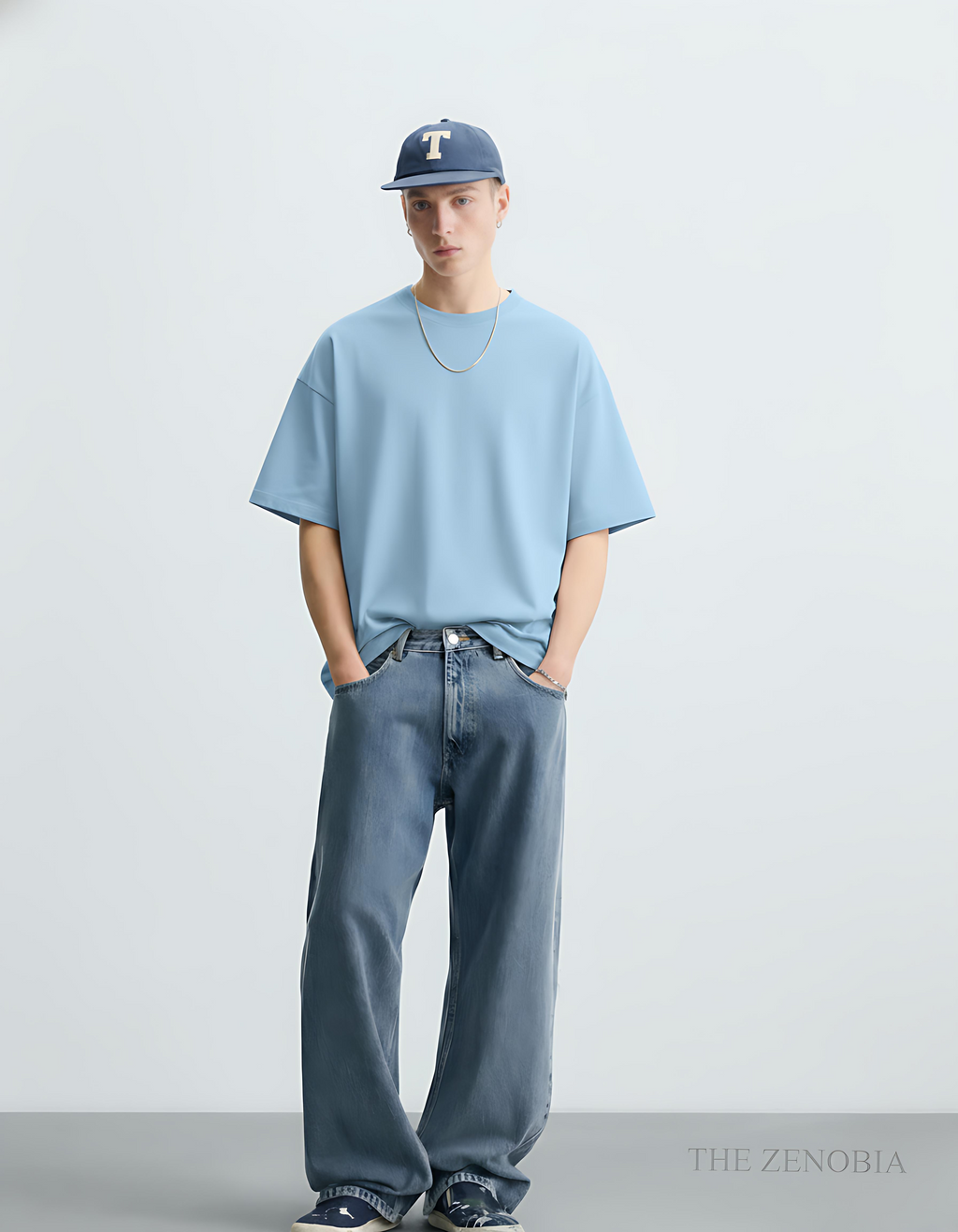 "Premium Essential" Unisex Oversized French Terry Plain T-Shirt