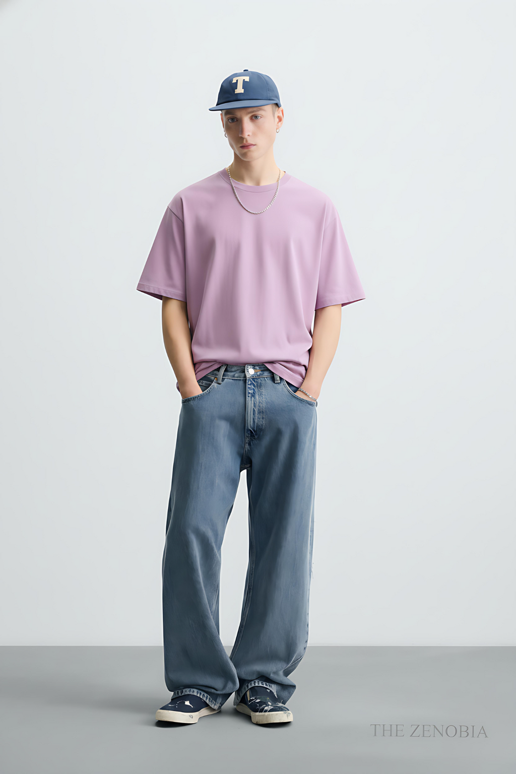 "Premium Essential" Unisex Oversized French Terry Plain T-Shirt