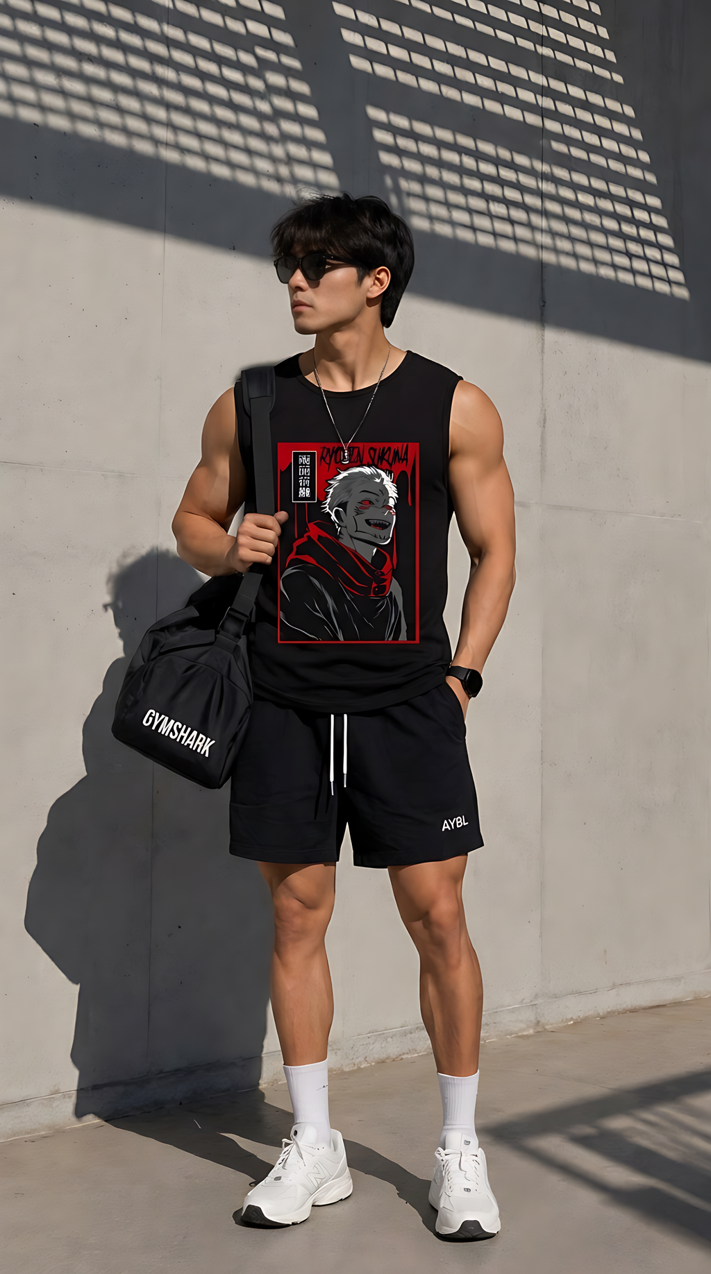 Ryomen Sukuna Sleeveless Tank Top – Black