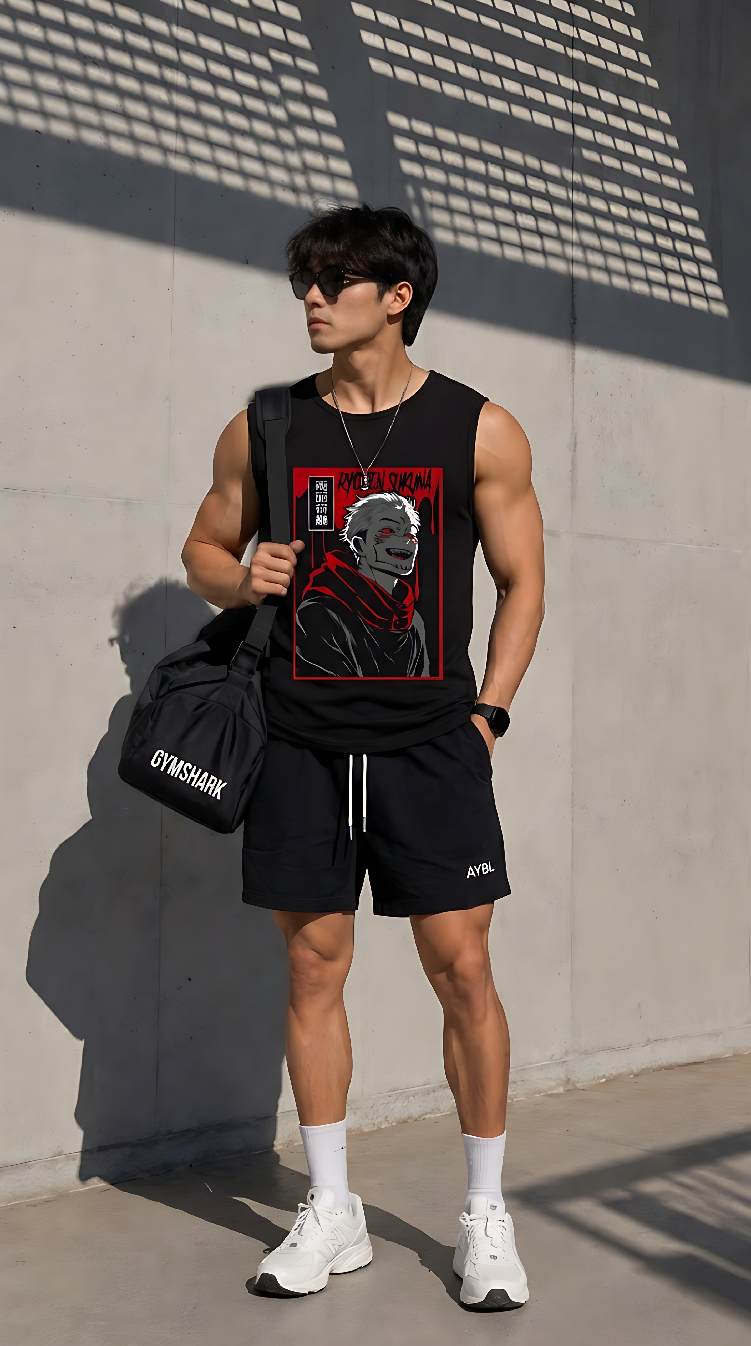 Ryomen Sukuna Sleeveless Tank Top – Black