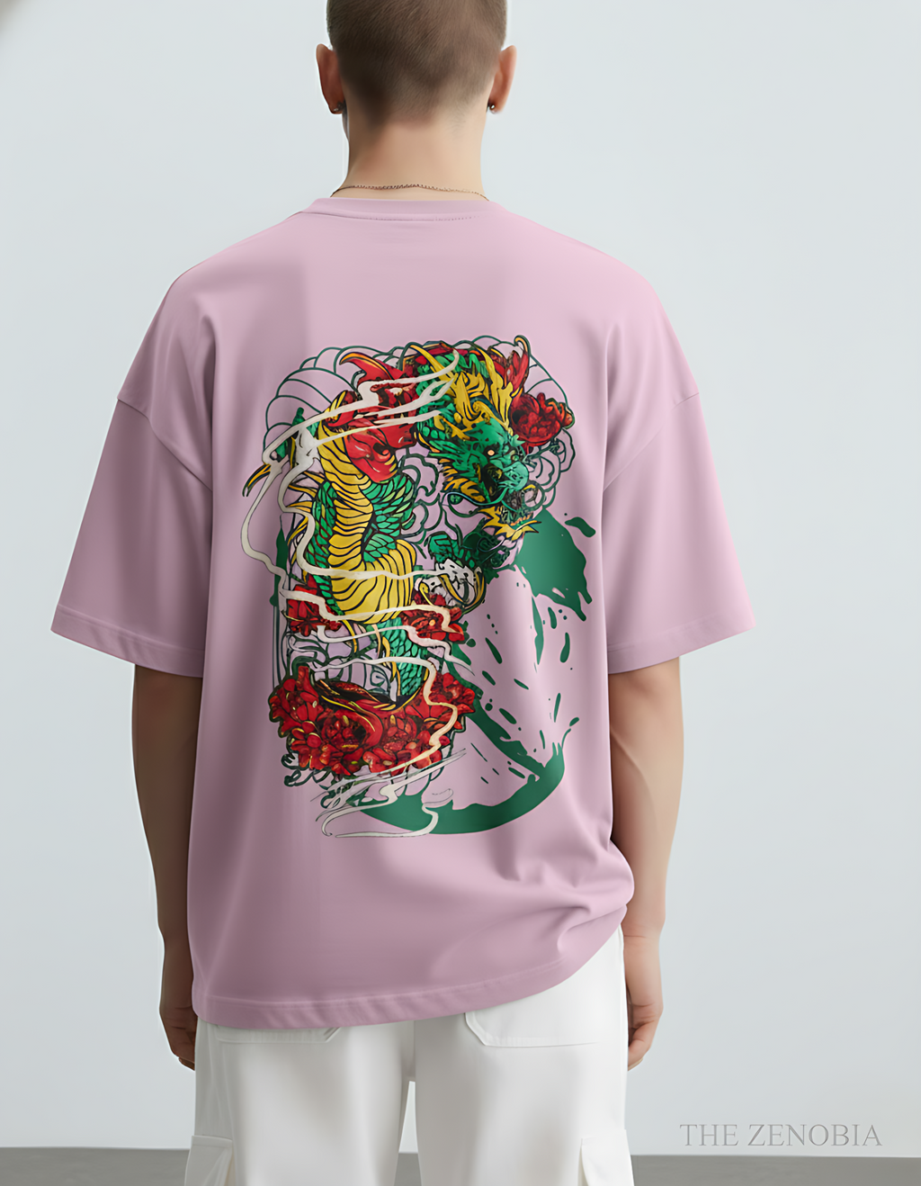 “Shadow Dragon’s Fury” Unisex Oversized T-Shirt — Pastel Series