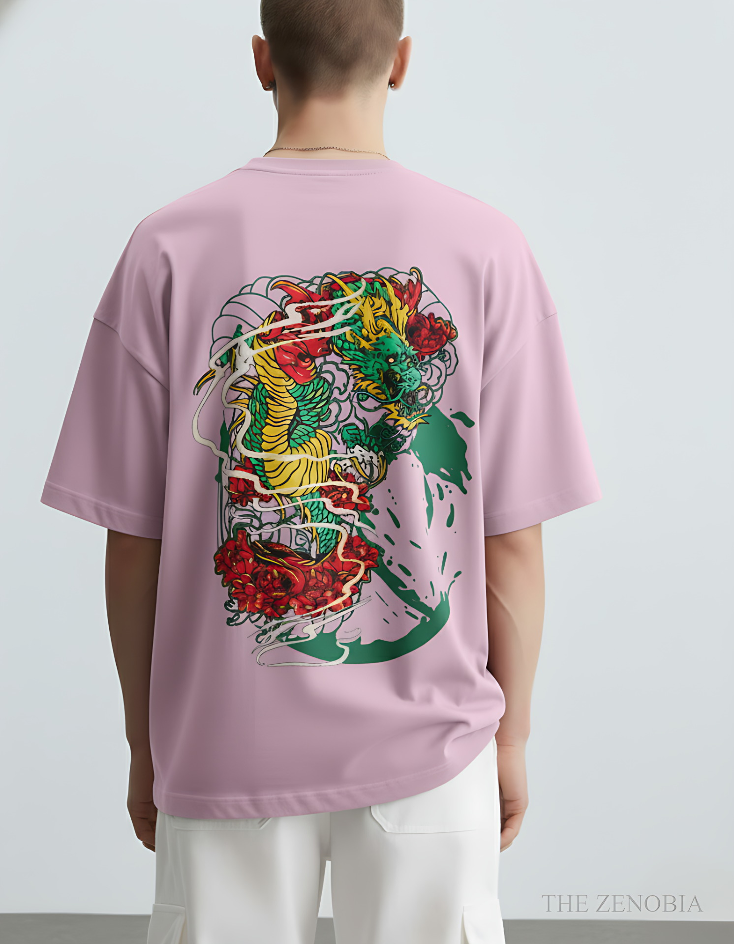 “Shadow Dragon’s Fury” Unisex Oversized T-Shirt — Pastel Series