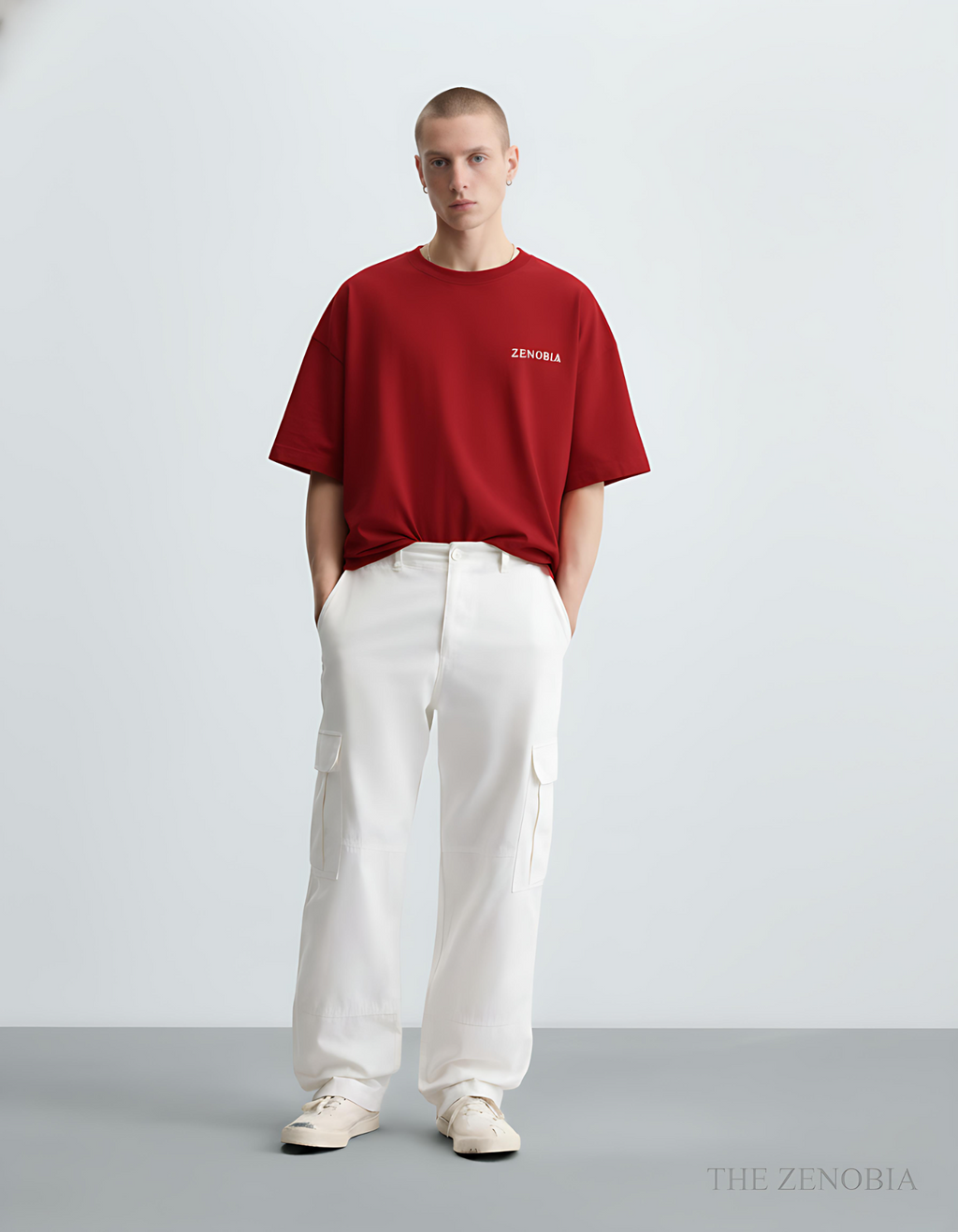 “Shadow Dragon’s Fury” Unisex Oversized T-Shirt — White Logo Series