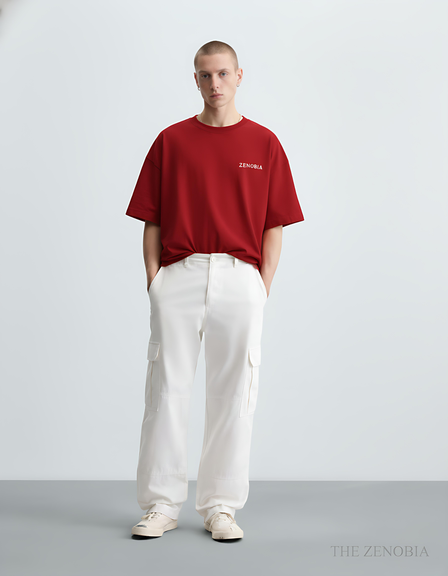 “Shadow Dragon’s Fury” Unisex Oversized T-Shirt — White Logo Series