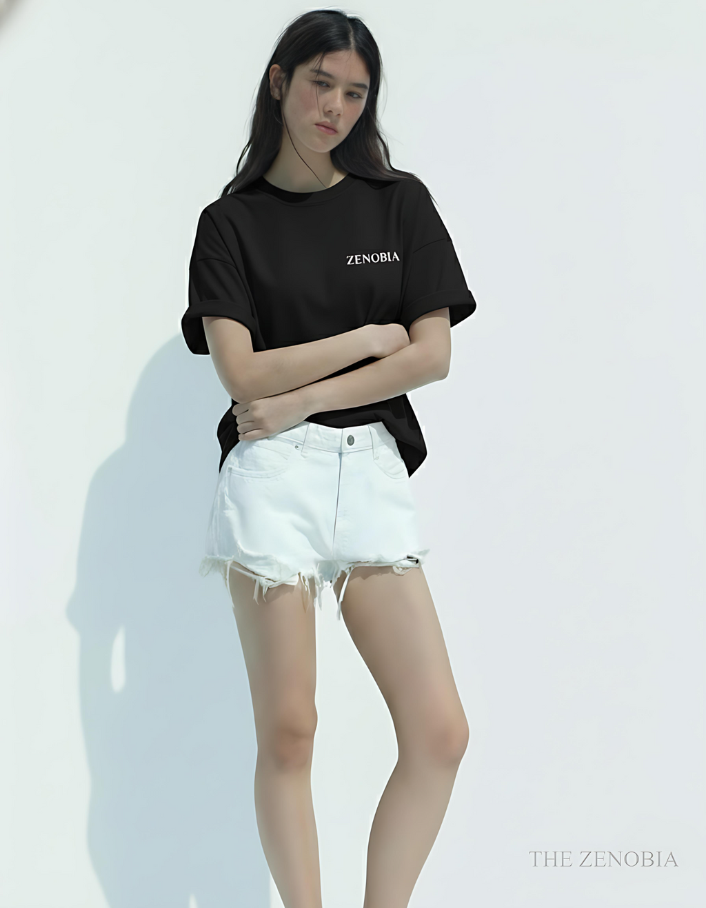 “Shadow Dragon’s Fury” Unisex Oversized T-Shirt — White Logo Series