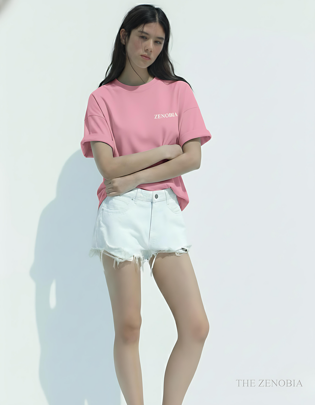 “Shadow Dragon’s Fury” Unisex Oversized T-Shirt — White Logo Series