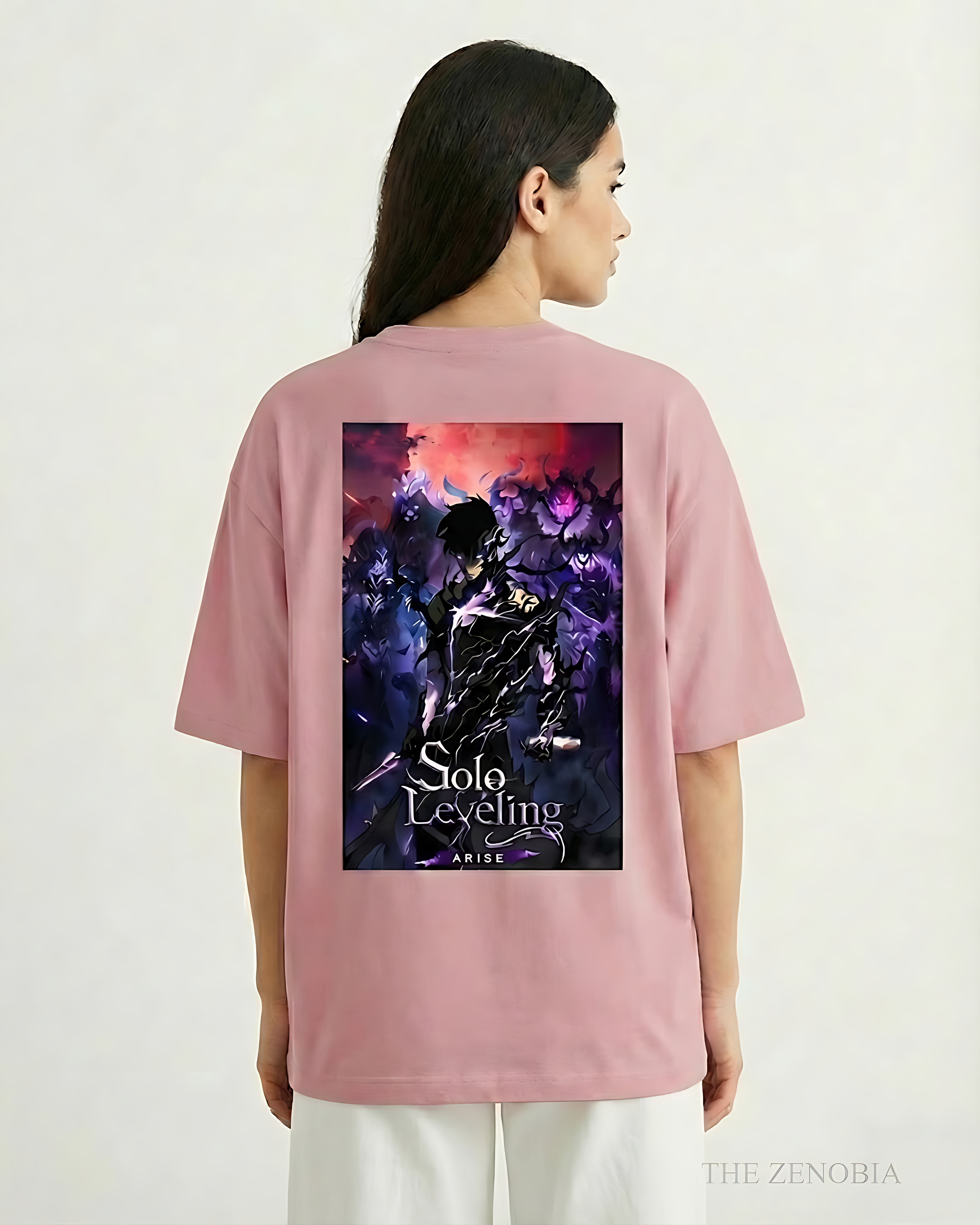 Sung Jin-Woo Arise Oversized Anime T-Shirt – Solo Leveling Edition - Flamingo / S - Oversized sung jung woo T-Shirt