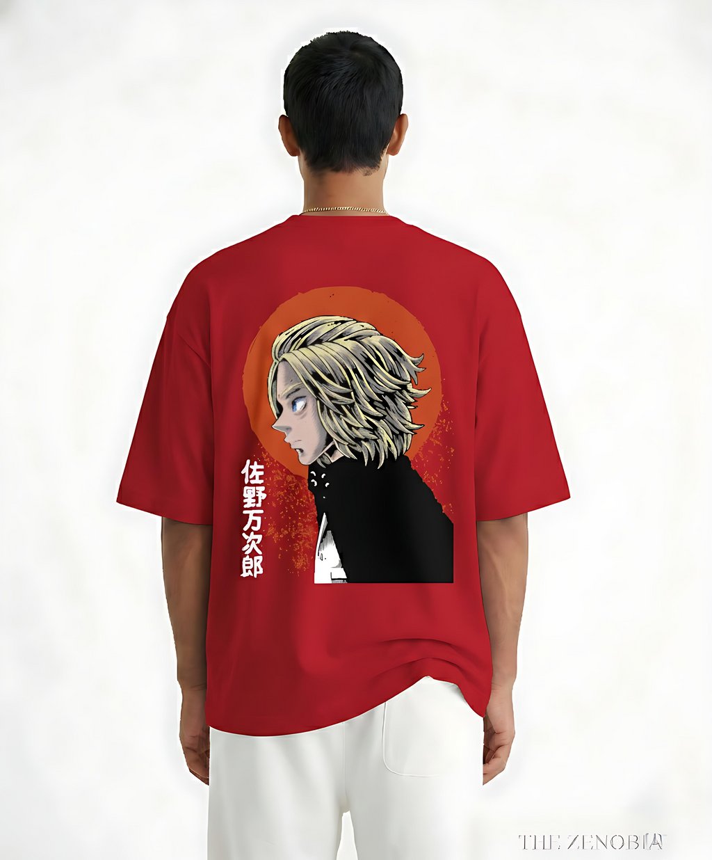 Crimson Aura Street Oversized Tee