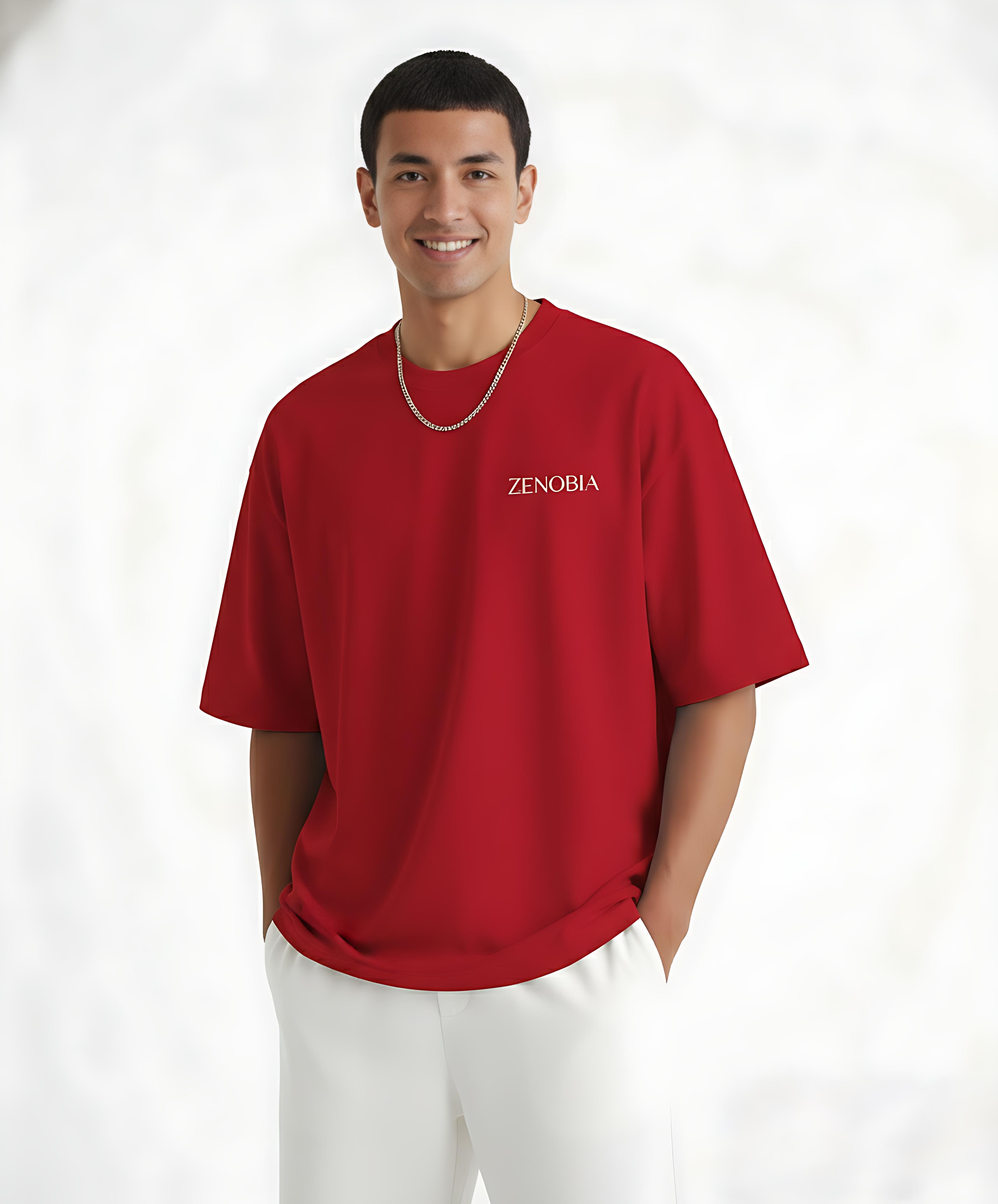 Crimson Aura Street Oversized Tee