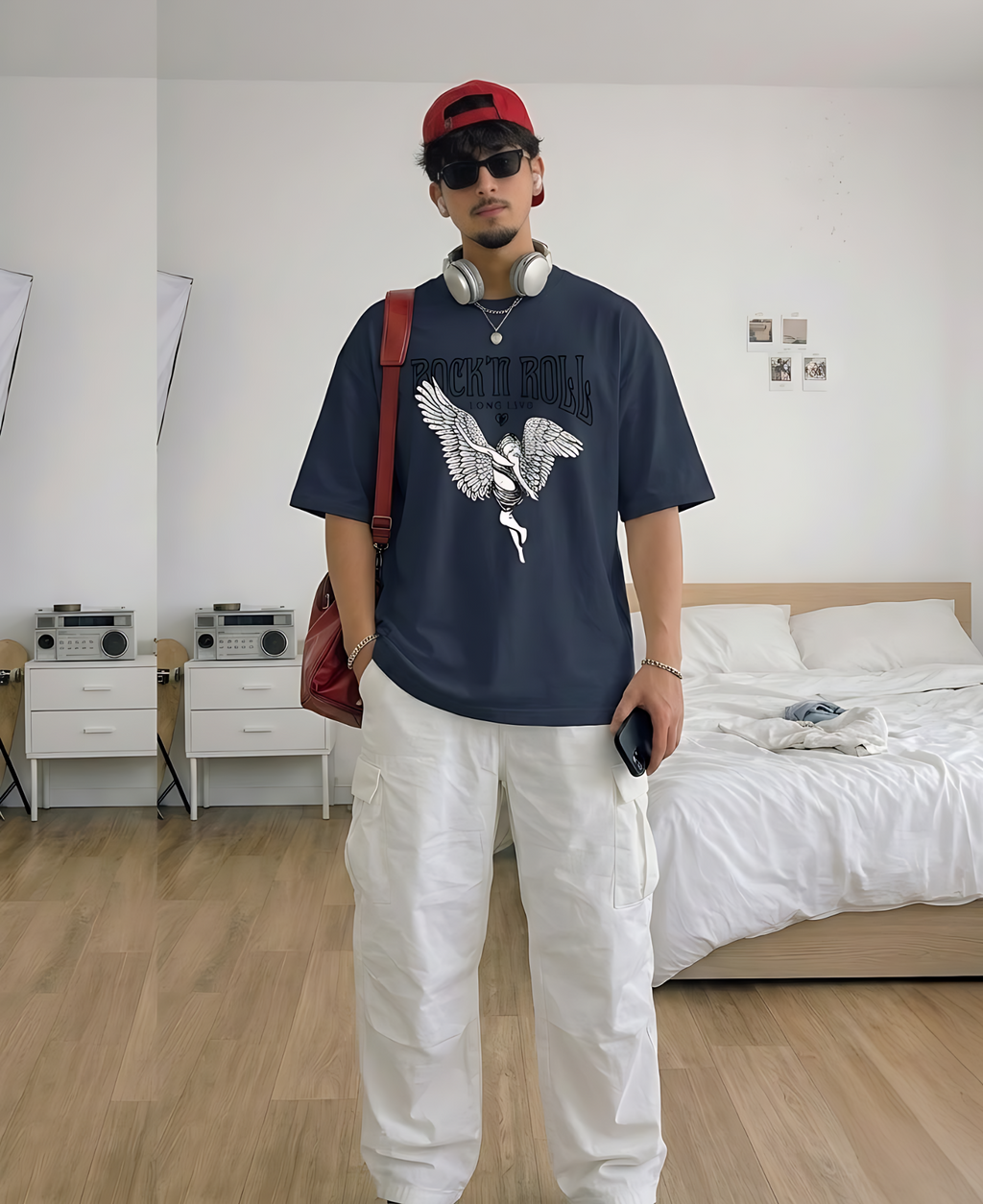 ZENOBIA Rock’n Roll Angel Oversized Tee