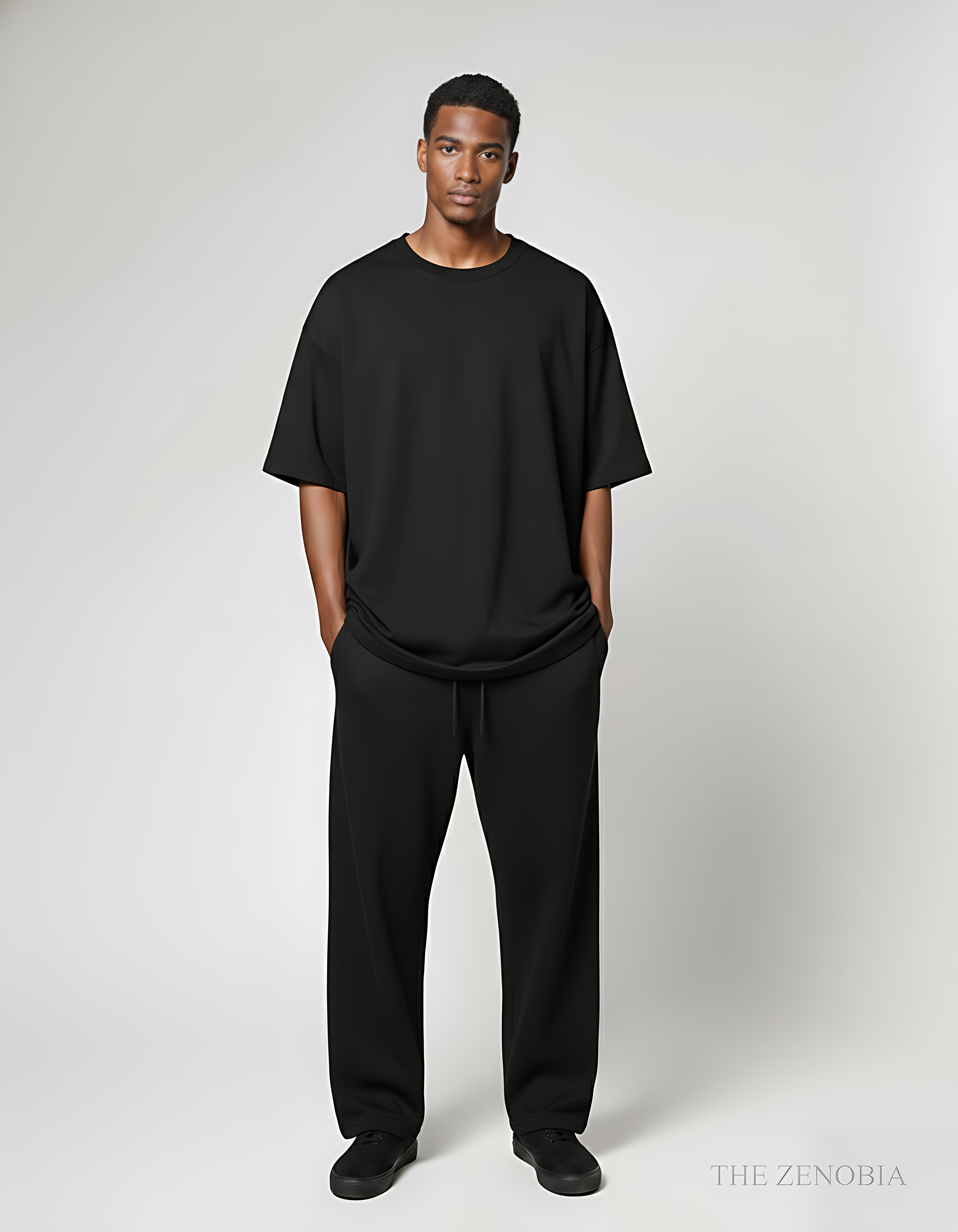 Zenobia Unisex Premium Plain Terry Sweatpants – Relaxed Fit