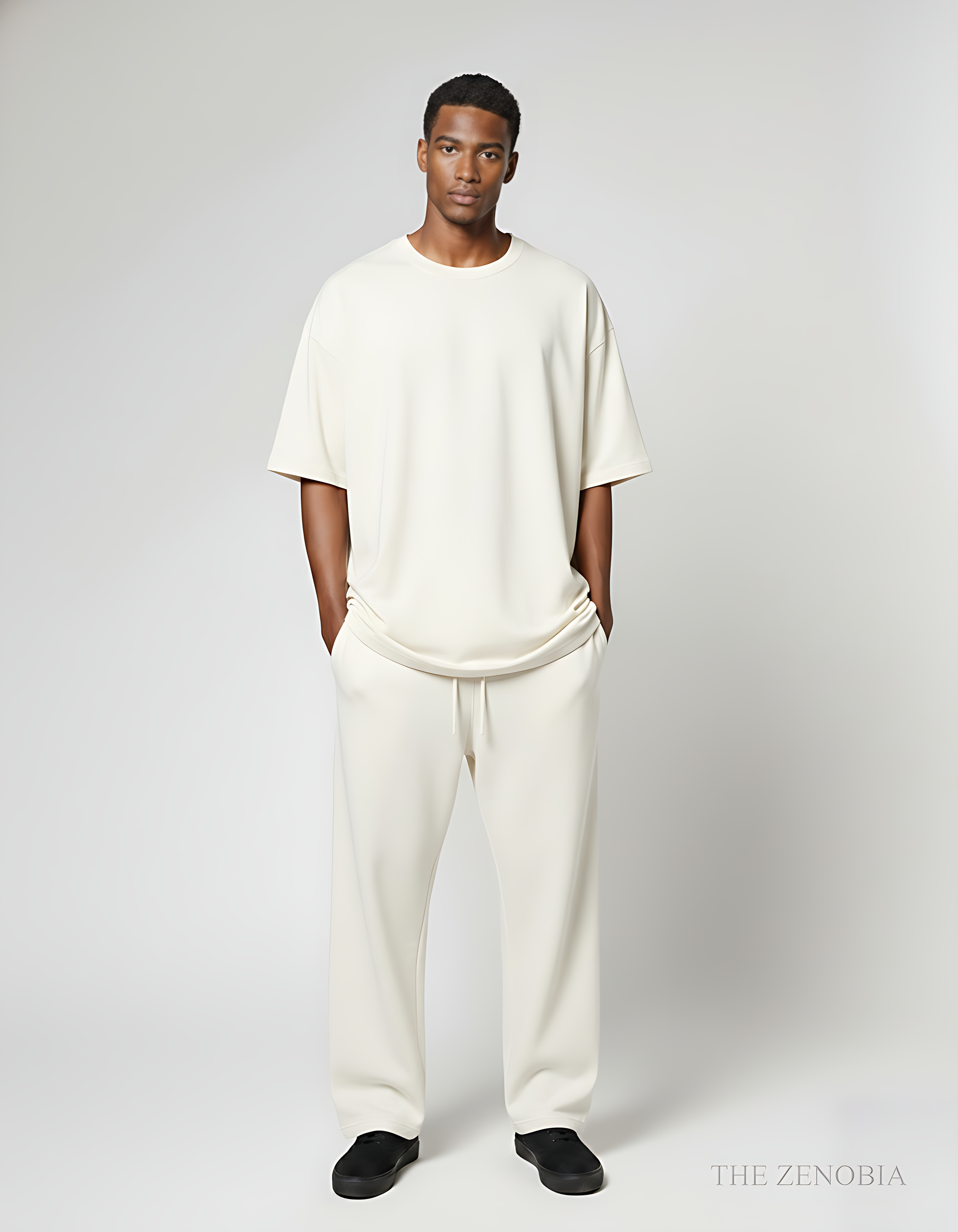 Zenobia Unisex Premium Plain Terry Sweatpants – Relaxed Fit