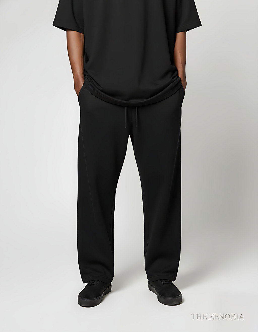 Zenobia Unisex Premium Plain Terry Sweatpants – Relaxed Fit