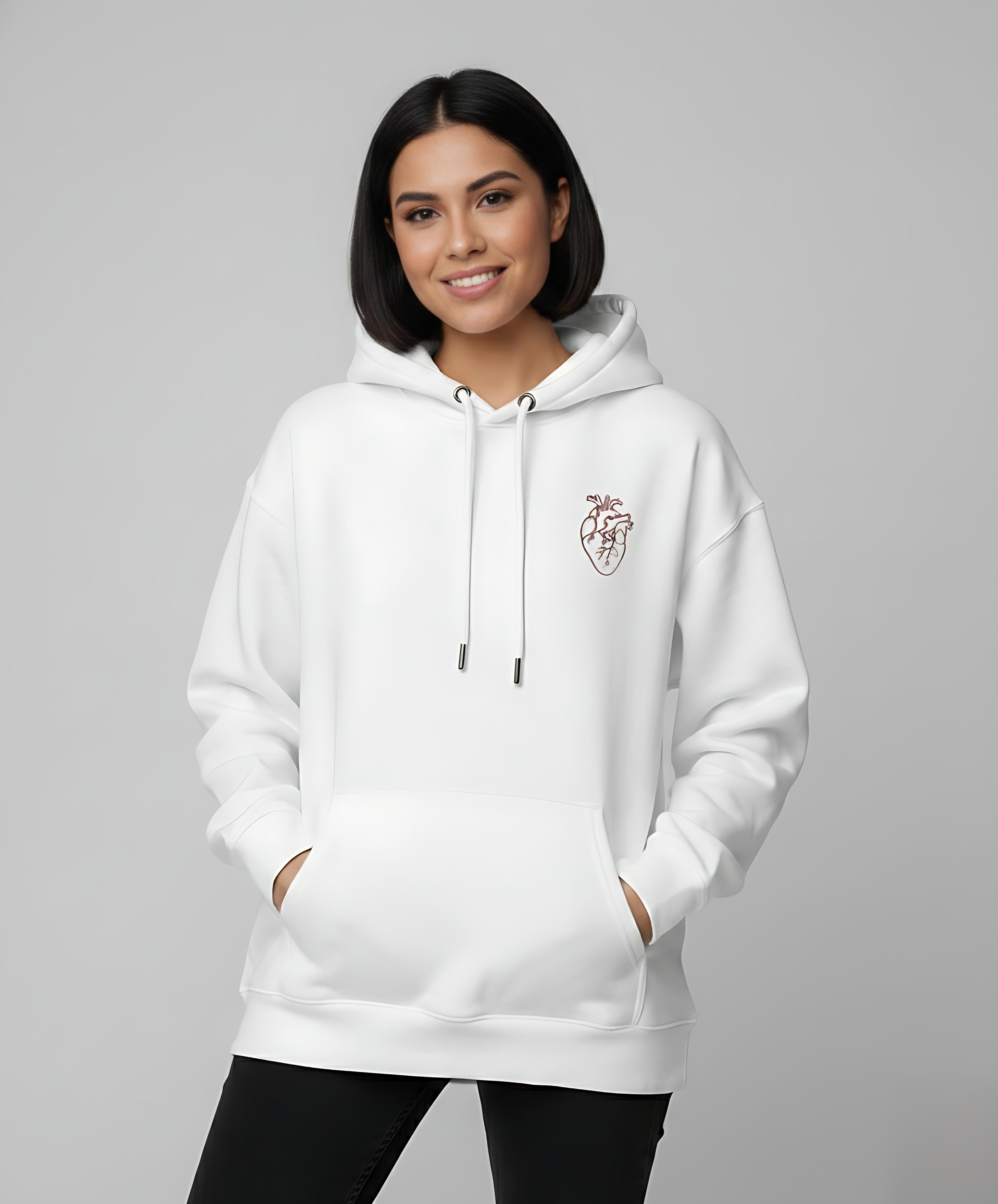 HEARTLINE – The Minimal Love Hoodie (Embroidery)