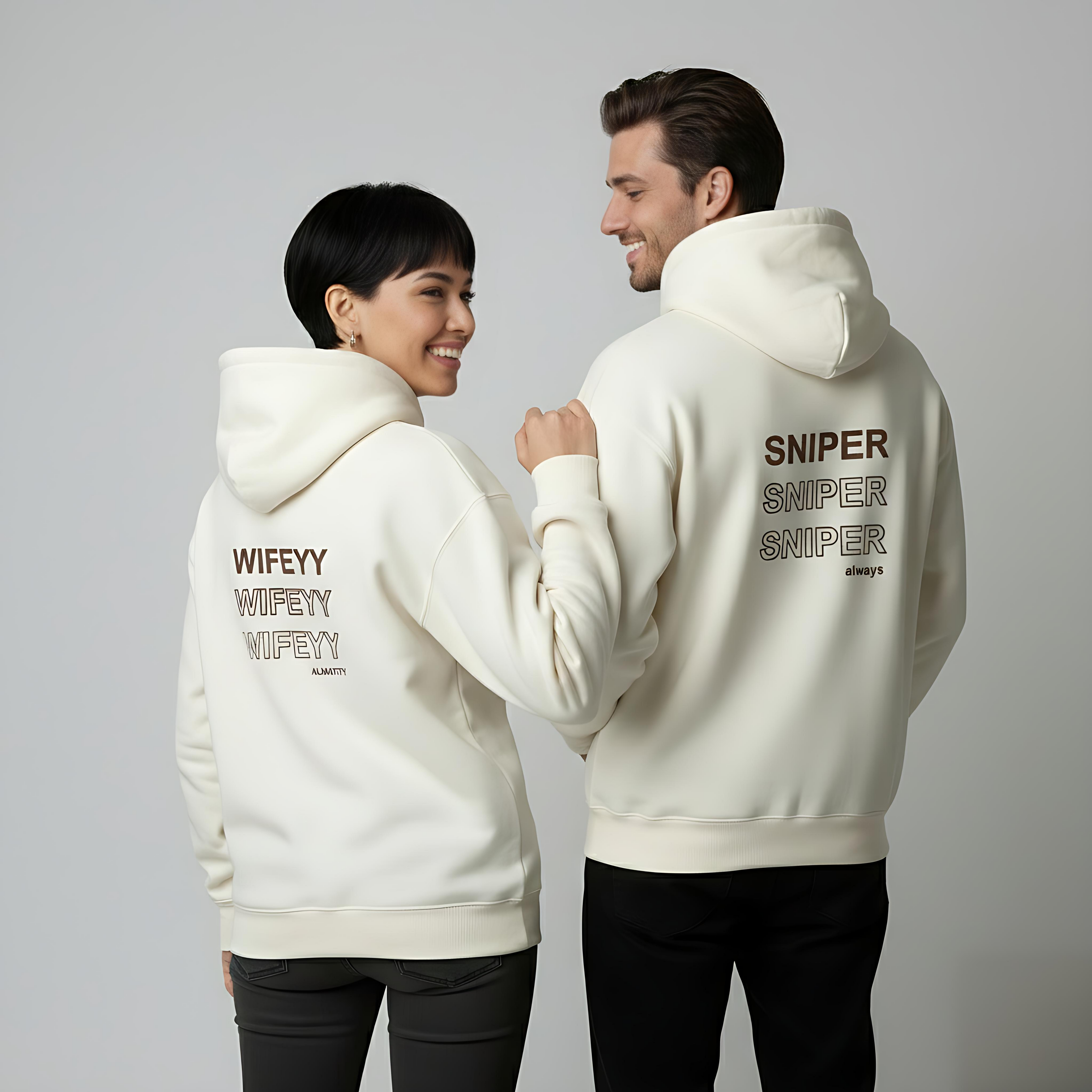 SNIPPER – Pair Hoodie for “WIFEYY” Couple Set