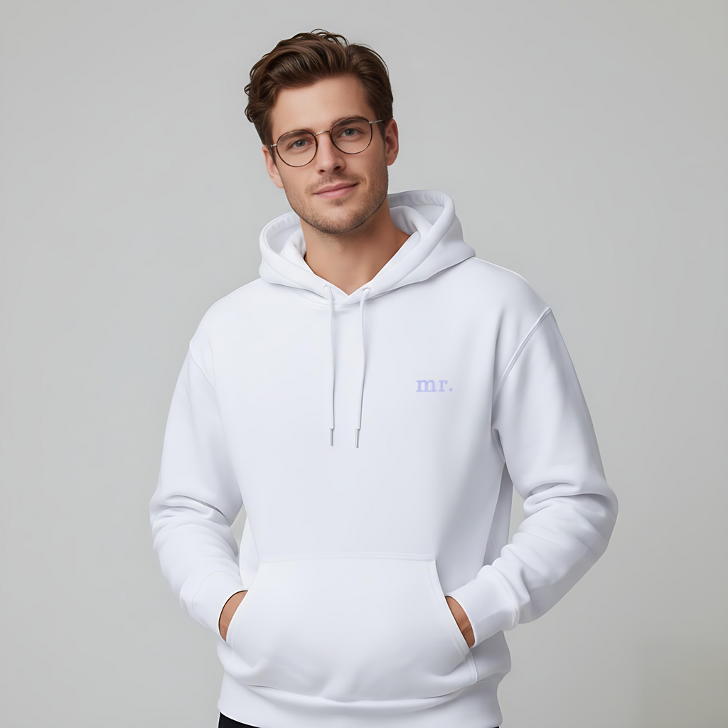 Mr. – Pair Hoodie for “Mrs.” Couple Set (White)