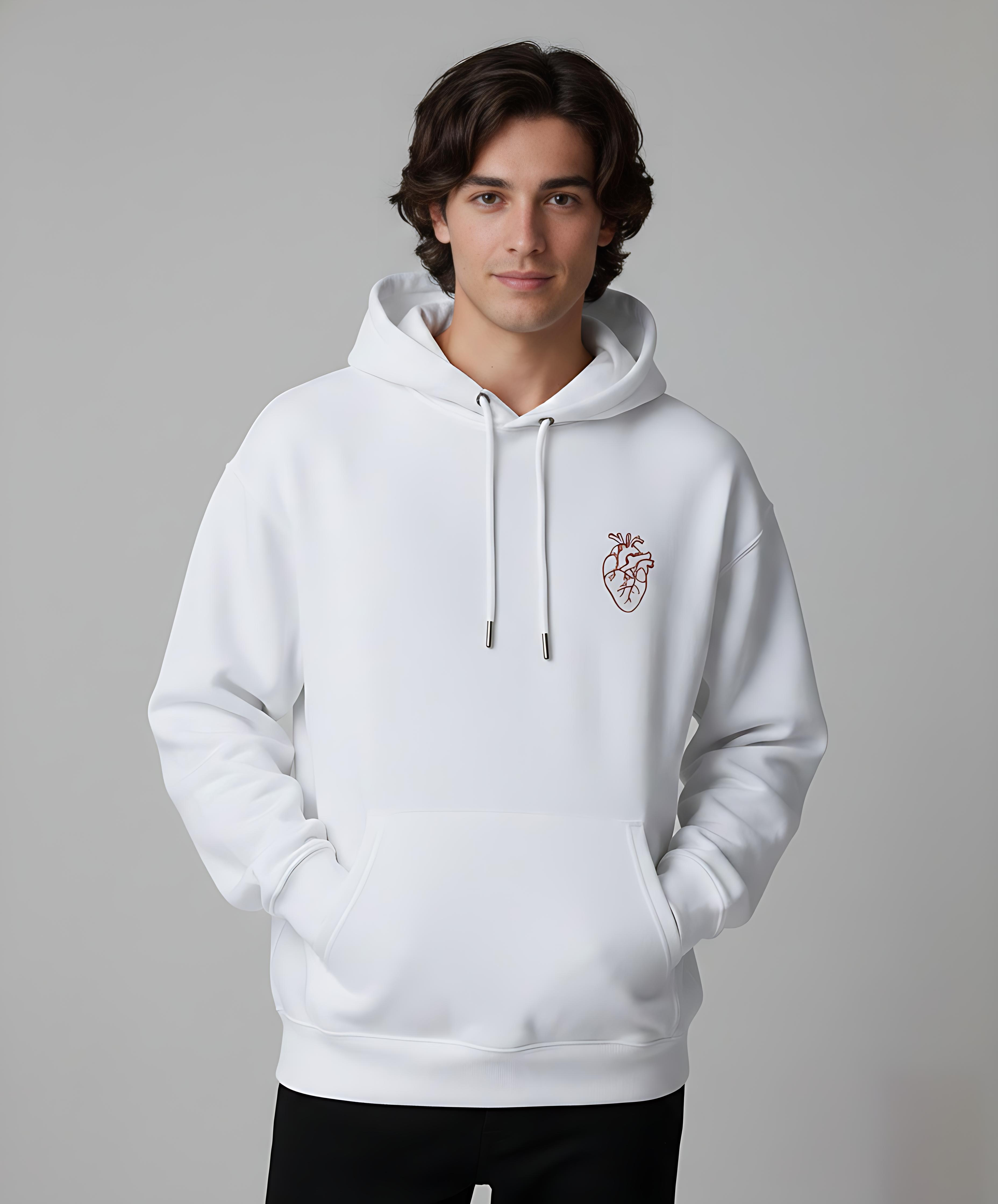 HEARTLINE – The Minimal Love Hoodie (Embroidery)
