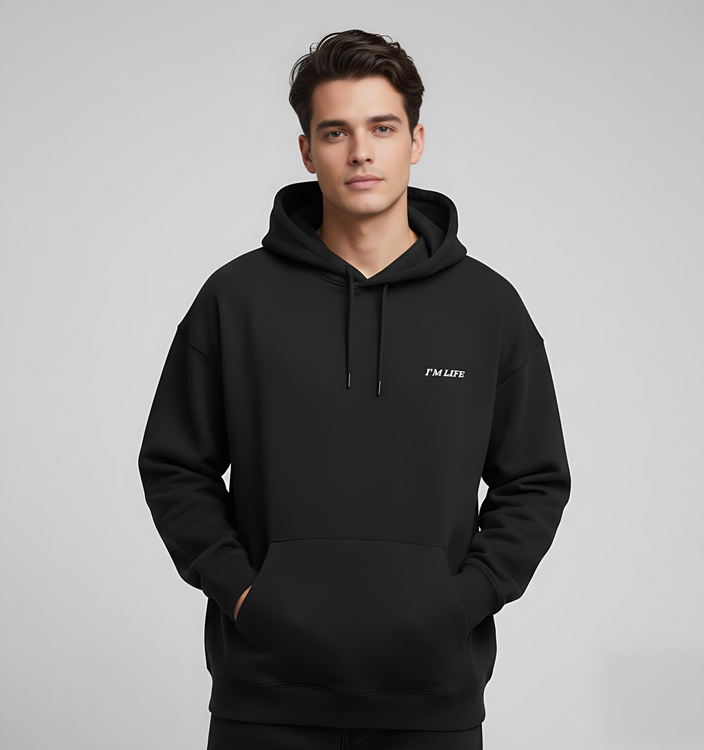 I’M LIFE – The Main-Character Energy Hoodie (White Embroidery)