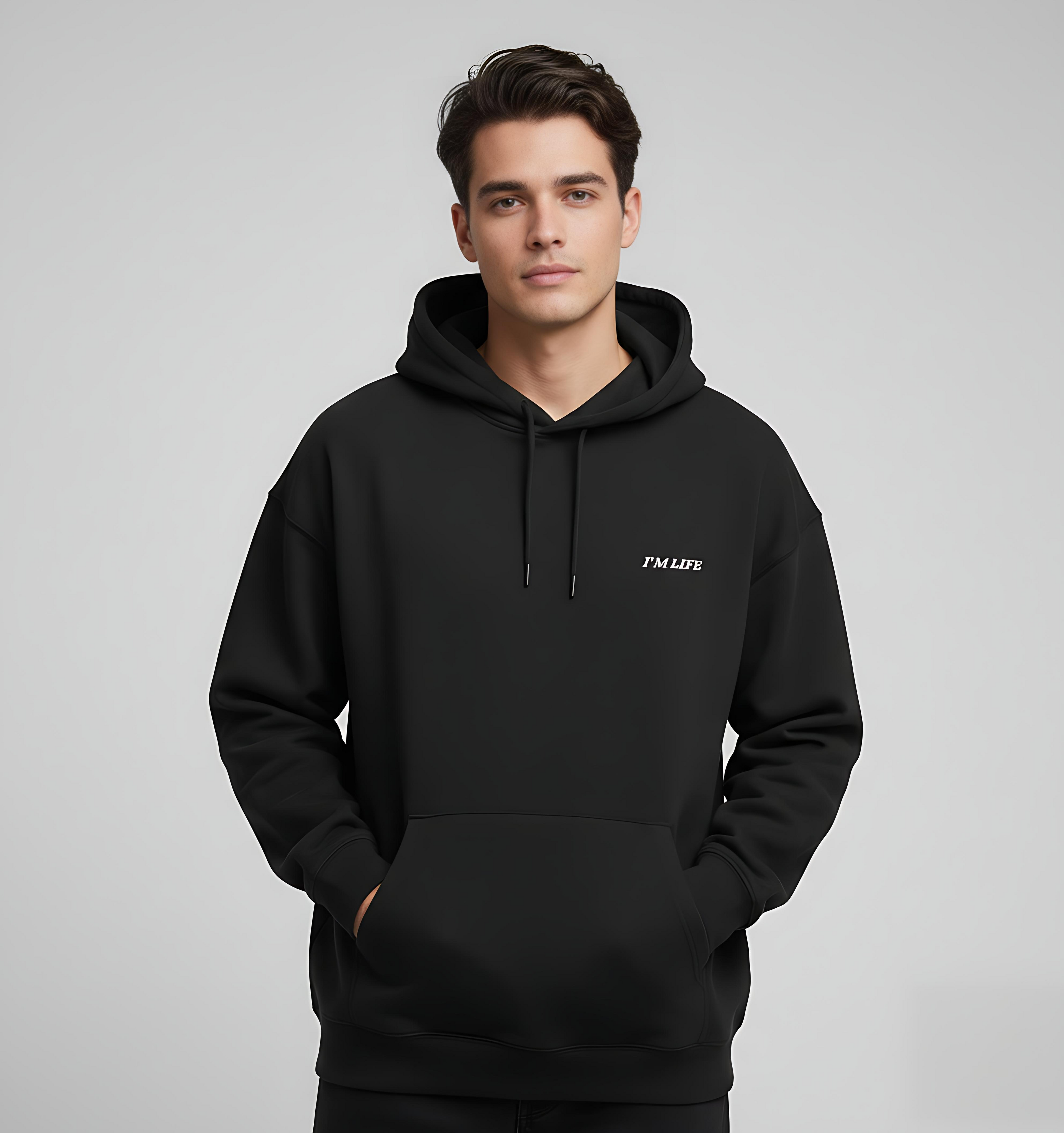 I’M LIFE – The Main-Character Energy Hoodie (White Embroidery)