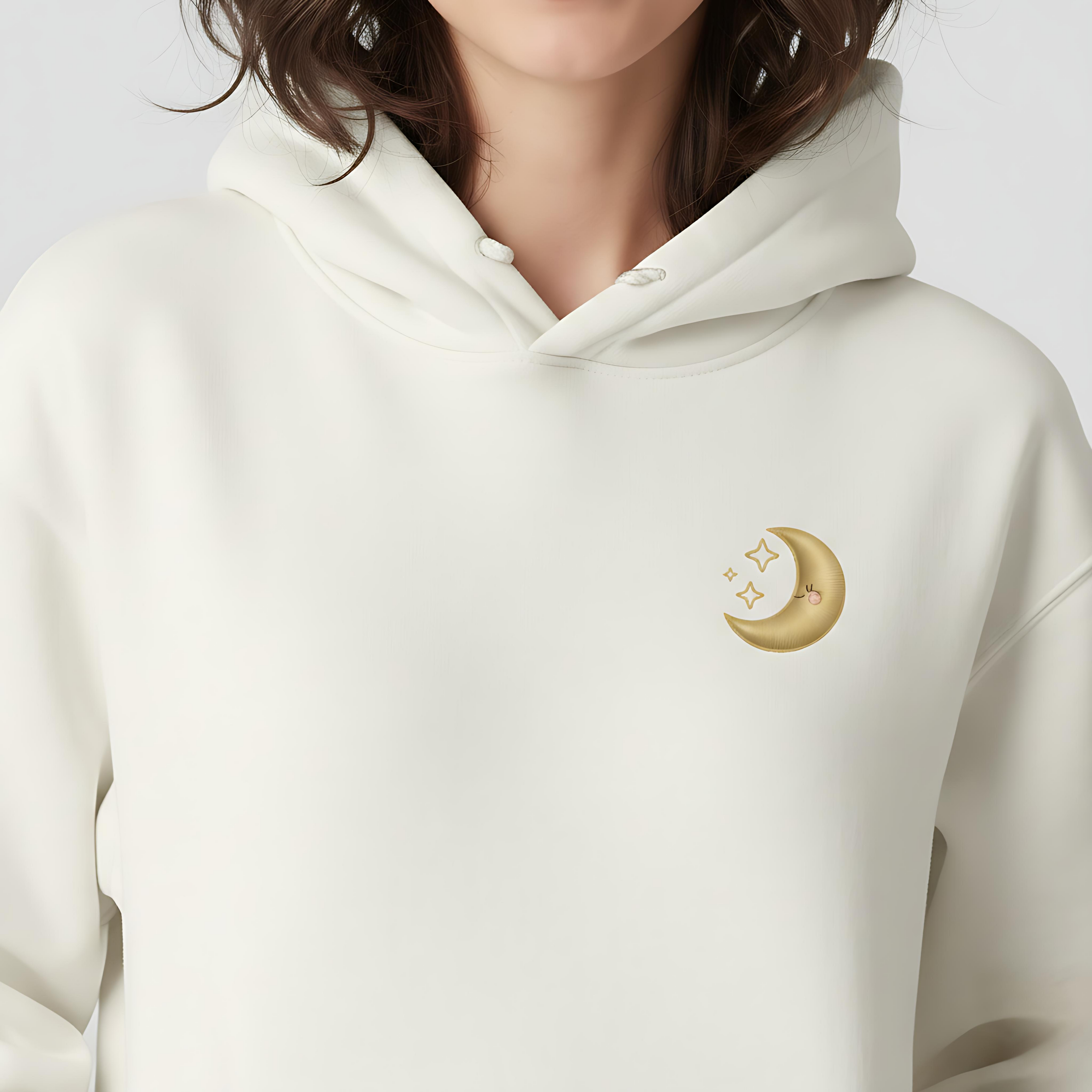 MOONSTRUCK - The Soft-Glow Couple Hoodie (Moon Embroidery Edition)