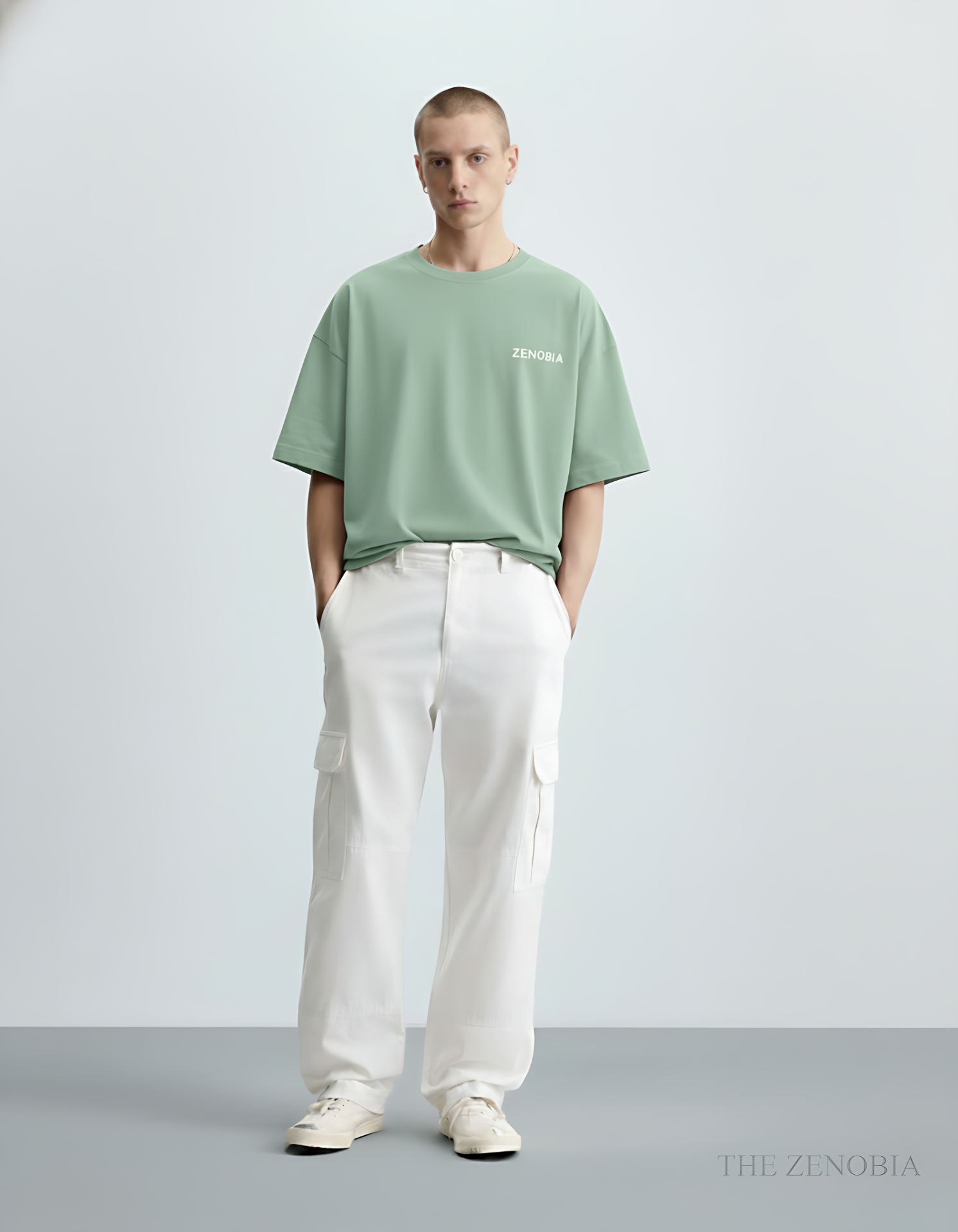 “Shadow Dragon’s Fury” Unisex Oversized T-Shirt — White Logo Series