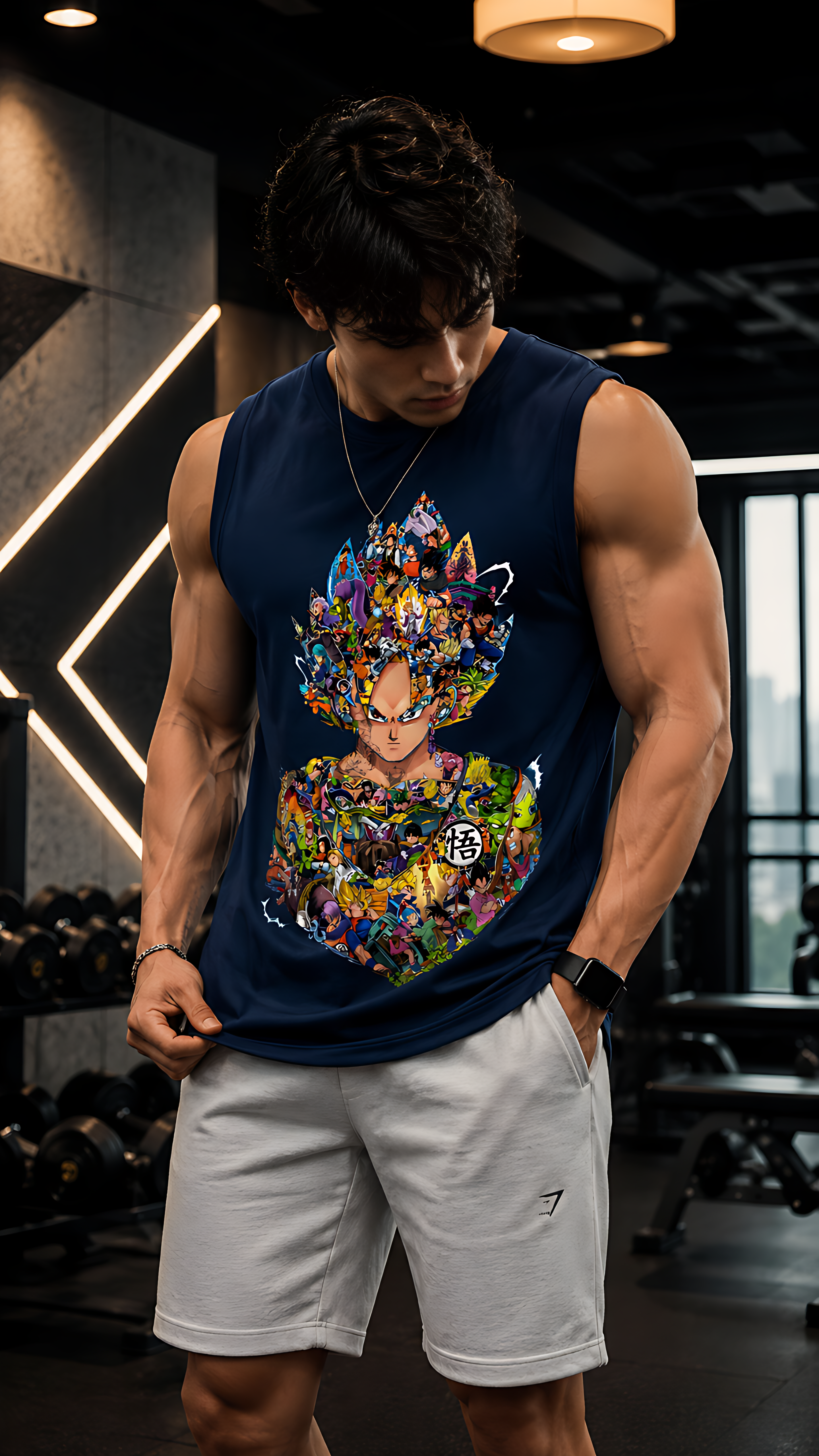 Anime Warrior Sleeveless T-Shirt for Men