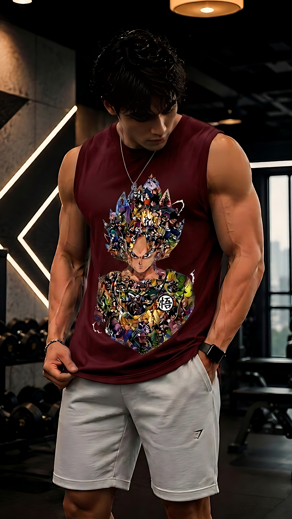 Anime Warrior Sleeveless T-Shirt for Men
