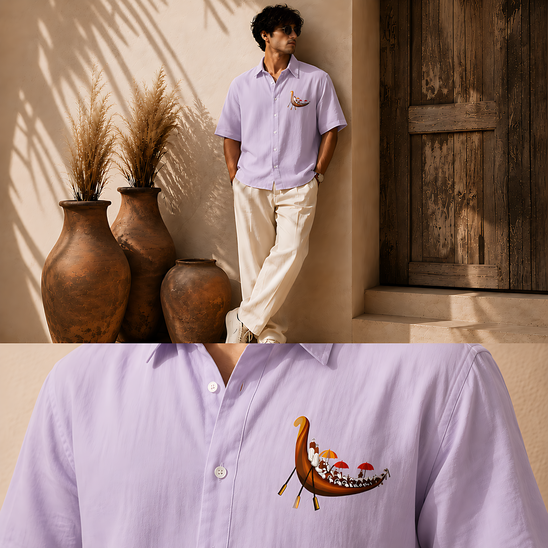 Kerala Vallam Kali Oversized Shirt – Premium Cotton