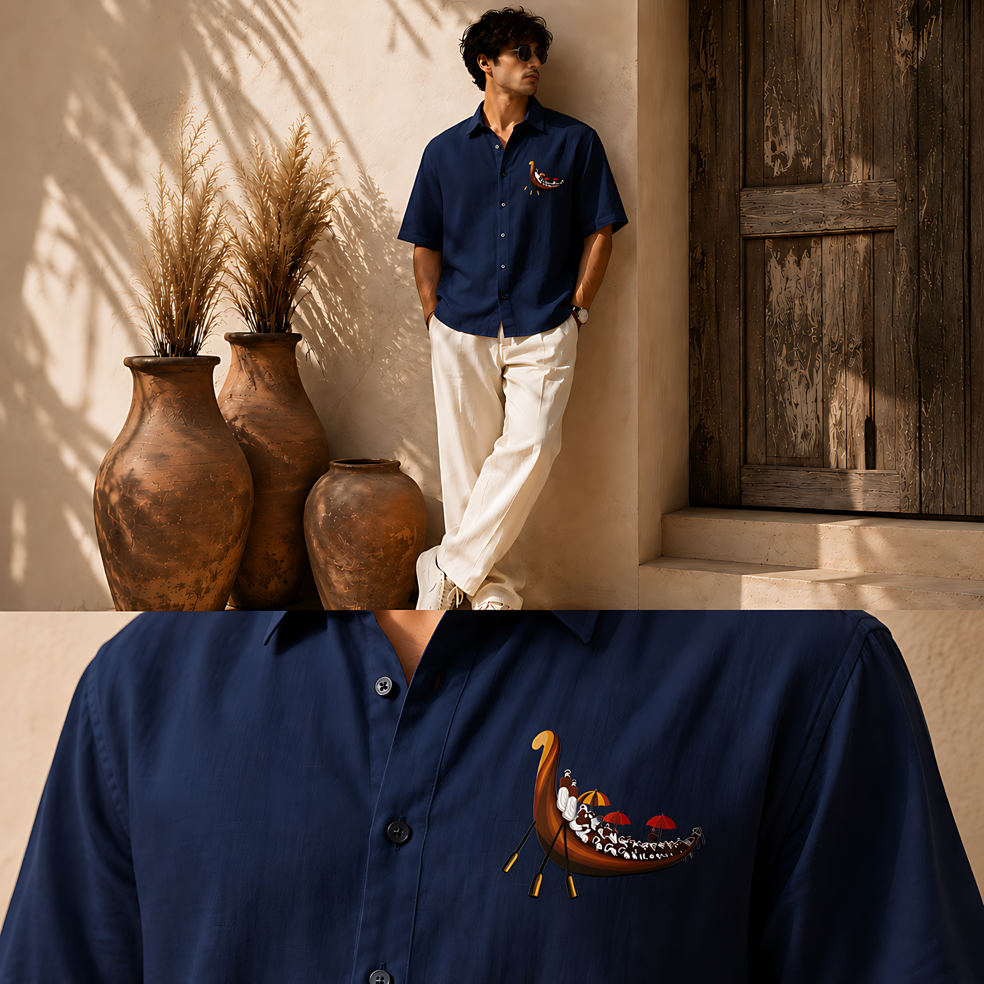 Kerala Vallam Kali Oversized Shirt – Premium Cotton
