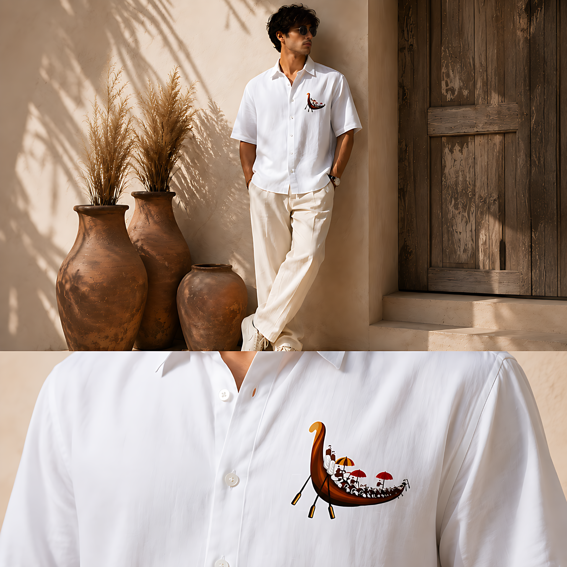 Kerala Vallam Kali Oversized Shirt – Premium Cotton
