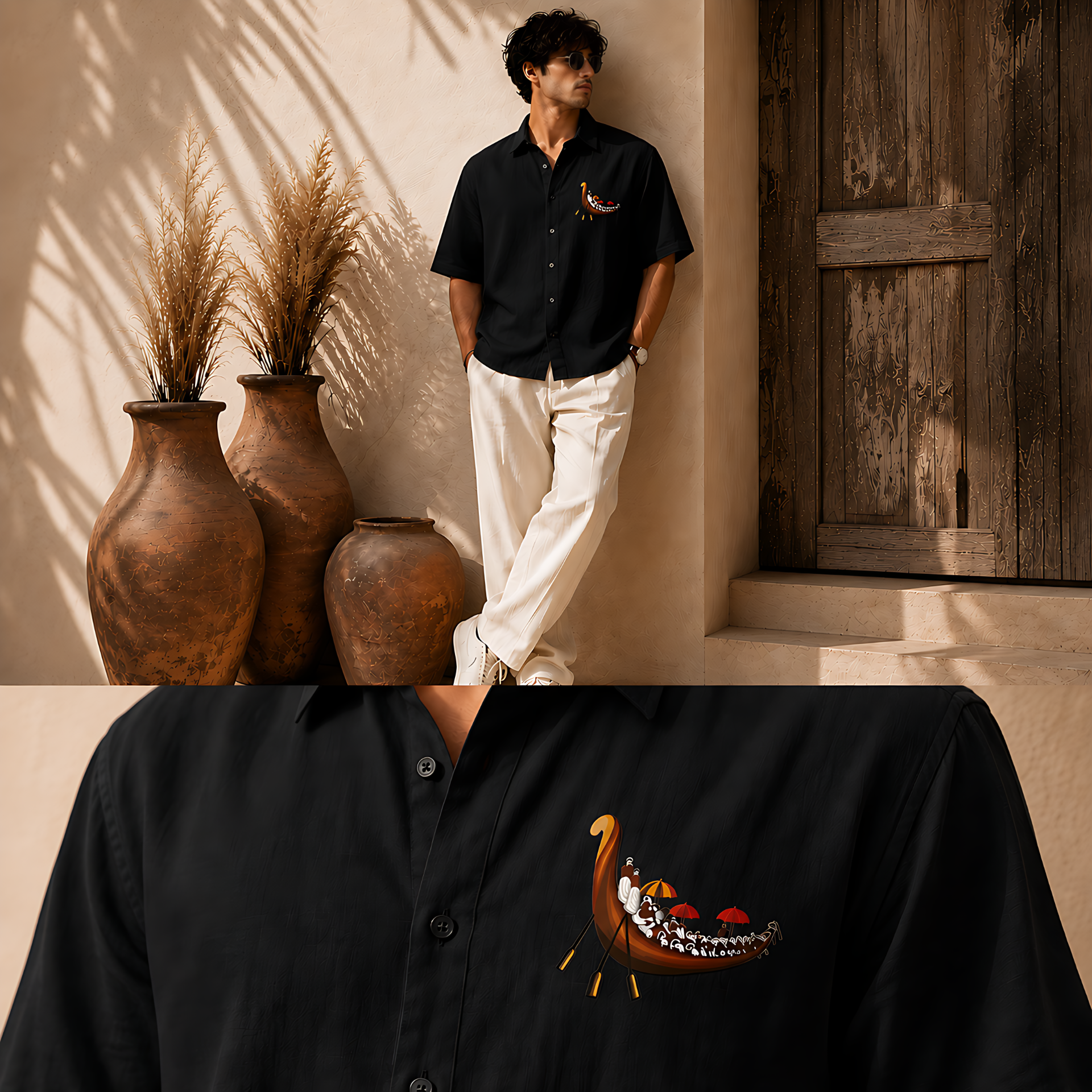 Kerala Vallam Kali Oversized Shirt – Premium Cotton