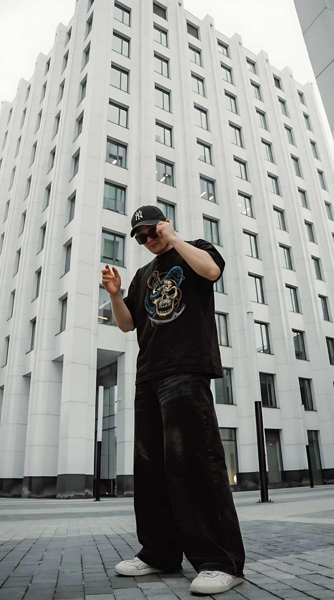 Skull Anchor Oversized T-Shirt